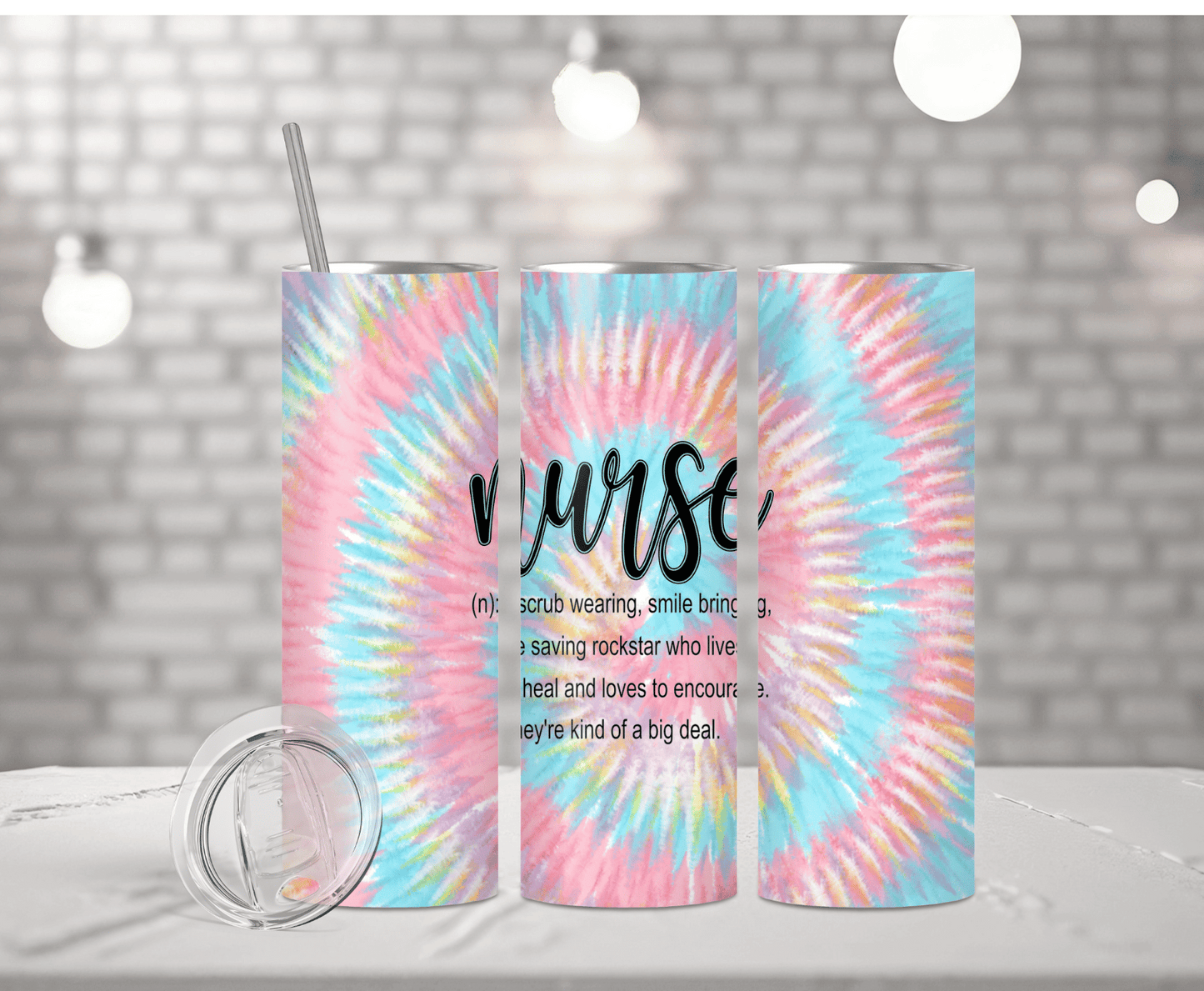 Nurse Tie Dye | Sublimation Tumbler Transfer - Griffin Expressions