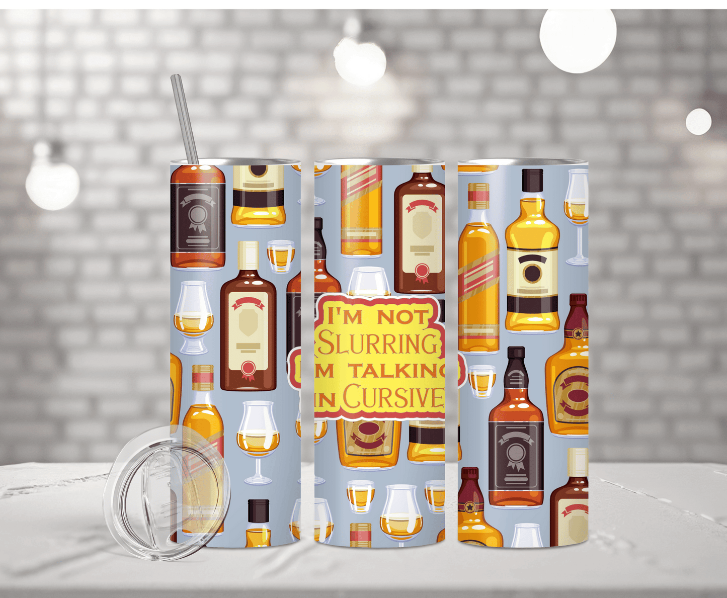 I'm Talking in Cursive | Sublimation Tumbler Transfer - Griffin Expressions