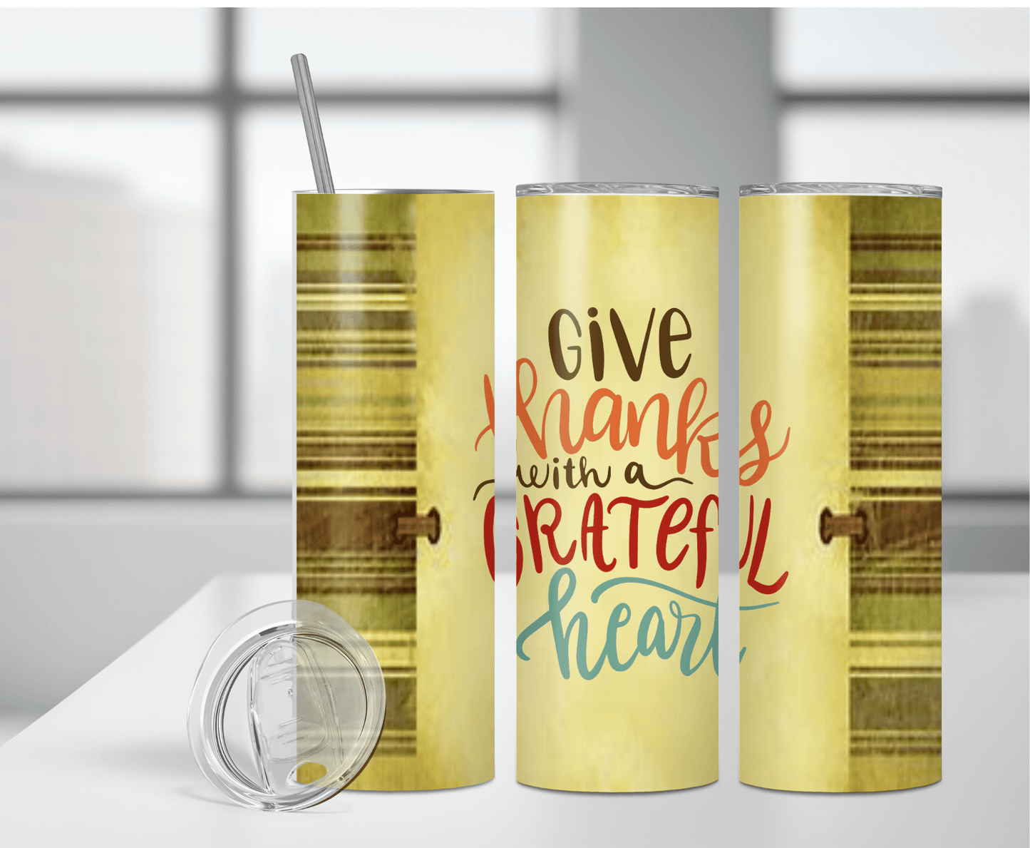 Give Thanks | Sublimation Tumbler Transfer - Griffin Expressions