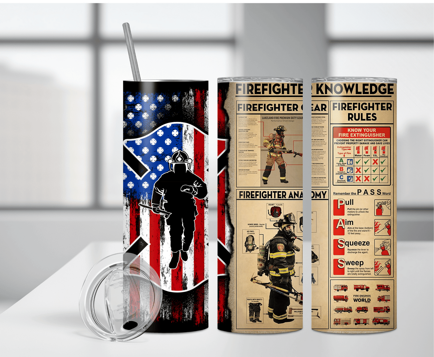 Fire Fighter Knowledge | Sublimation Tumbler Transfer - Griffin Expressions