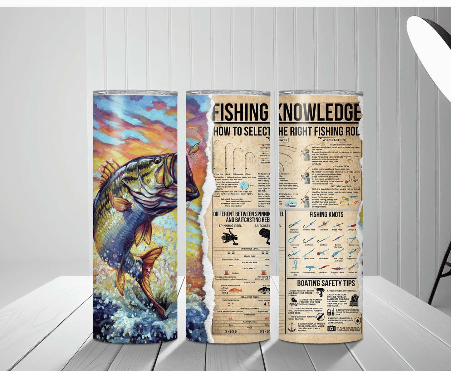 Fishing Knowledge | Sublimation Tumbler Transfer - Griffin Expressions