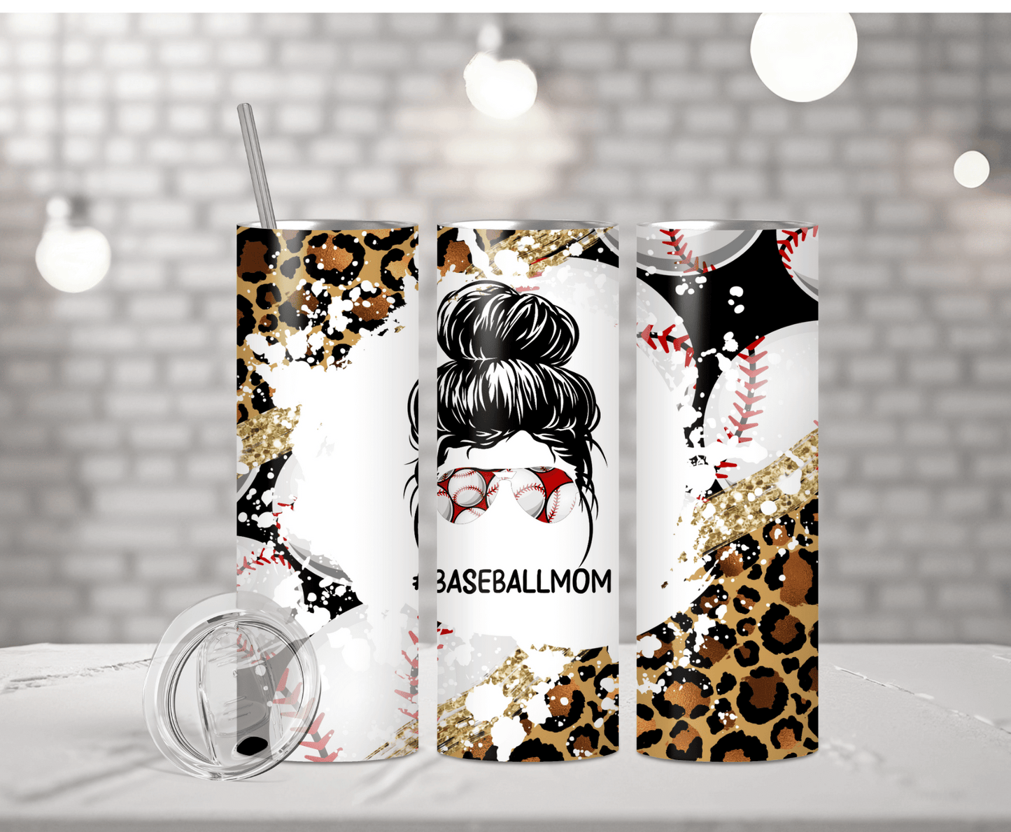 Messy Bun Baseball Mom | Sublimation Tumbler Transfer - Griffin Expressions