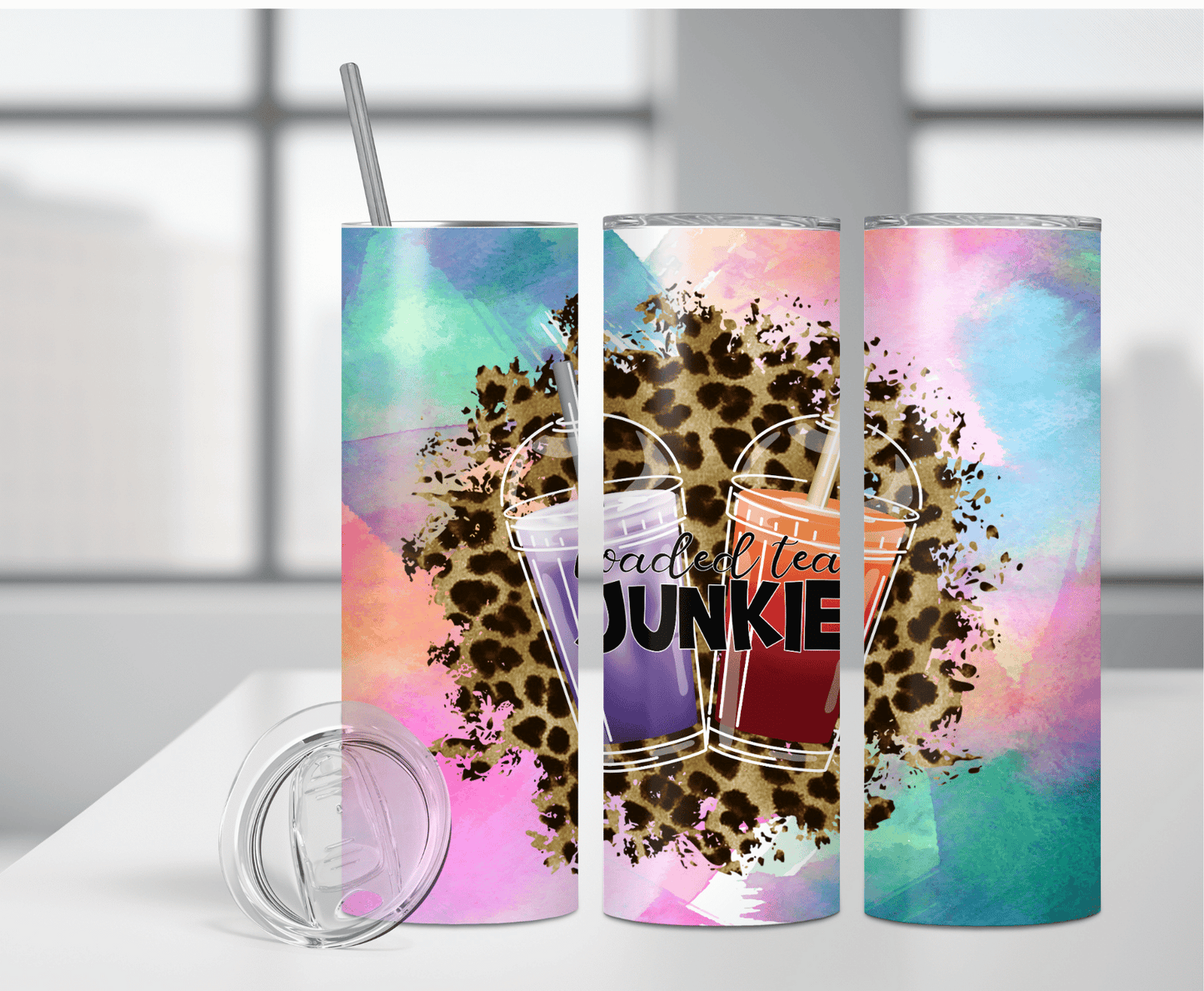 Loaded Tea Junkie | Sublimation Tumbler Transfer - Griffin Expressions