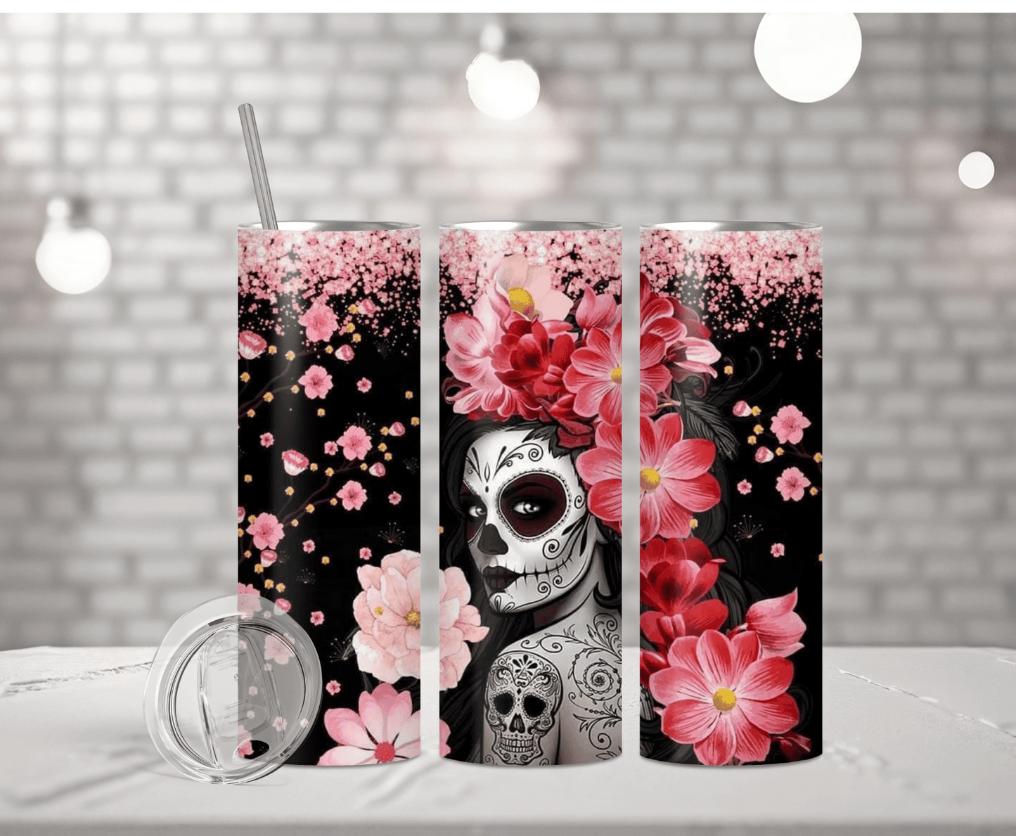 Sugar Skull | Sublimation Tumbler Transfer - Griffin Expressions