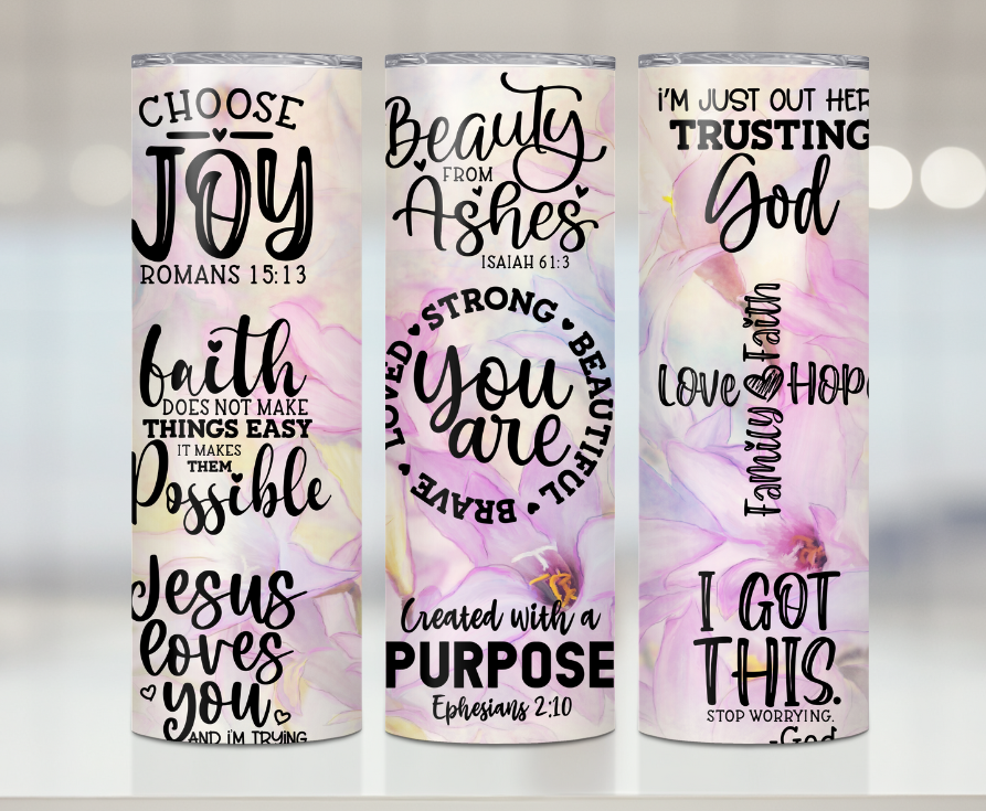 You Are Created With Purpose | Premium Sublimation Tumbler Transfers – Vibrant, Long-Lasting Designs