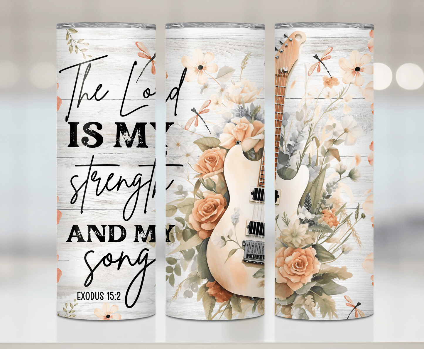 The Lord Is My Strength And My Song | Premium Sublimation Tumbler Transfers – Vibrant, Long-Lasting Designs