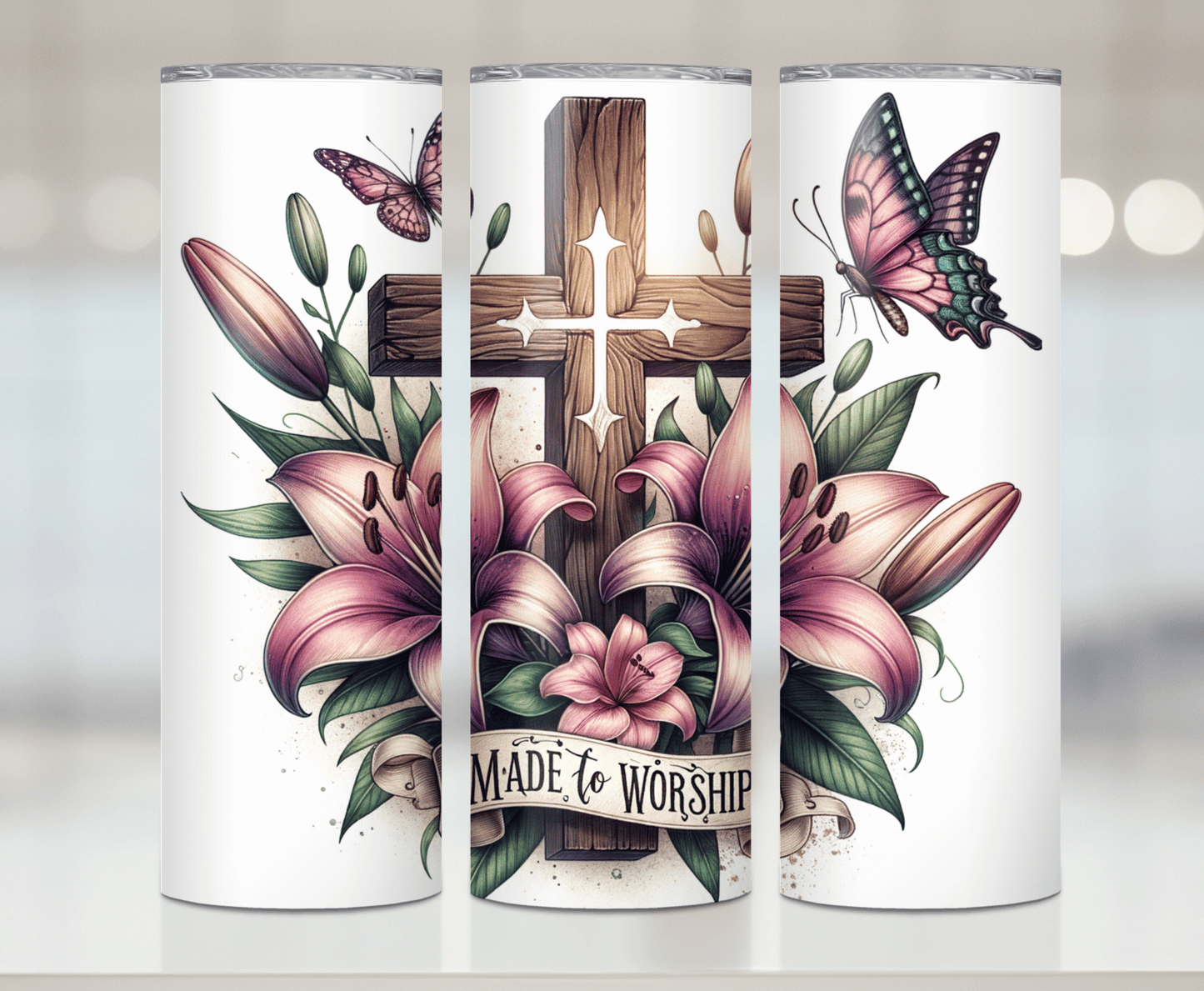 Made to Worship | Premium Sublimation Tumbler Transfers – Vibrant, Long-Lasting Designs