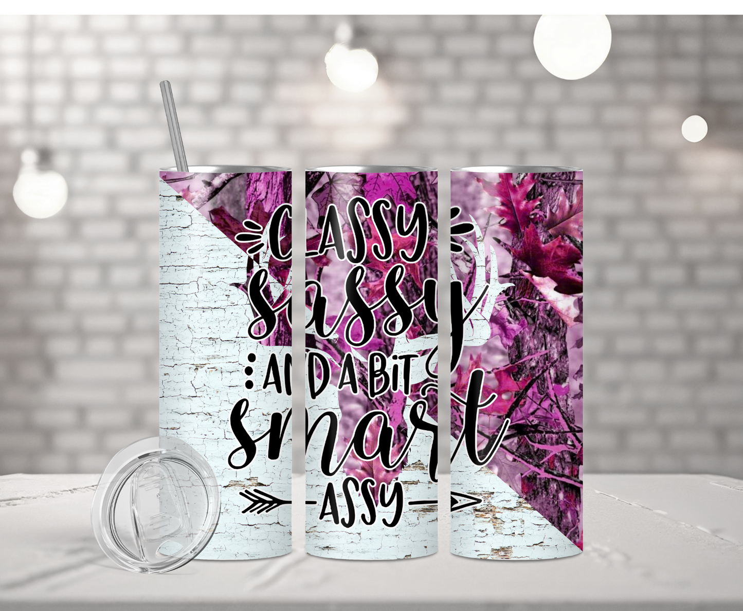 Pink Camo Leaves | Sublimation Tumbler Transfer - Griffin Expressions