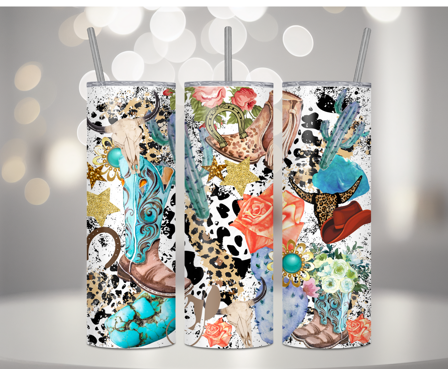 Abstract Cowboy | Sublimation Tumbler Transfer - Griffin Expressions
