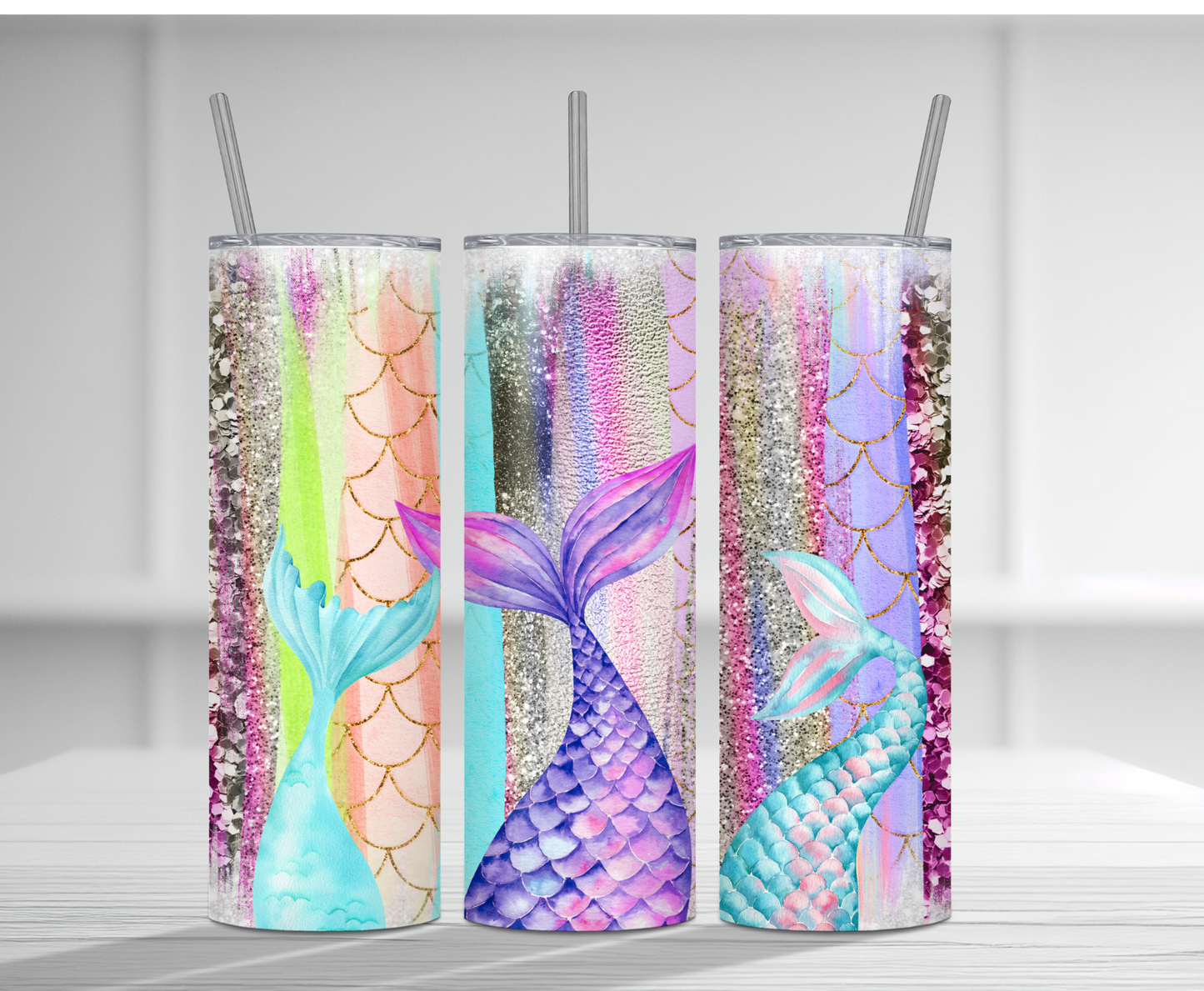 Mermaid Tails | Sublimation Tumbler Transfer - Griffin Expressions