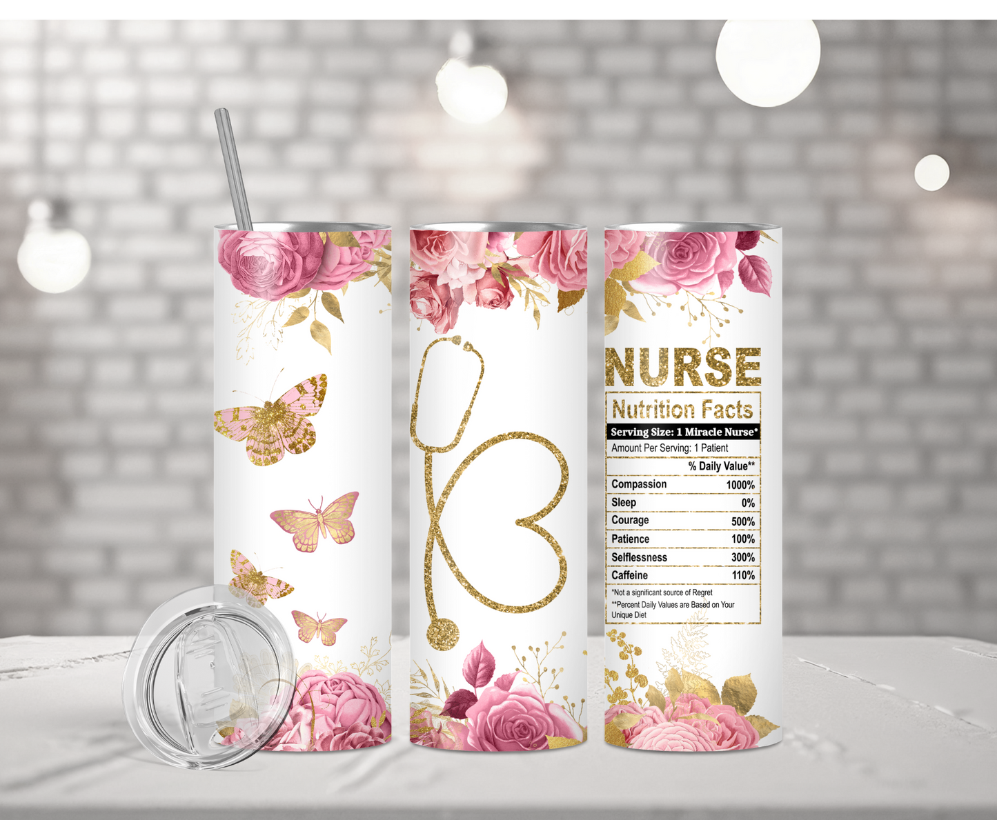 Nurse Nutrition Facts | Sublimation Tumbler Transfer - Griffin Expressions