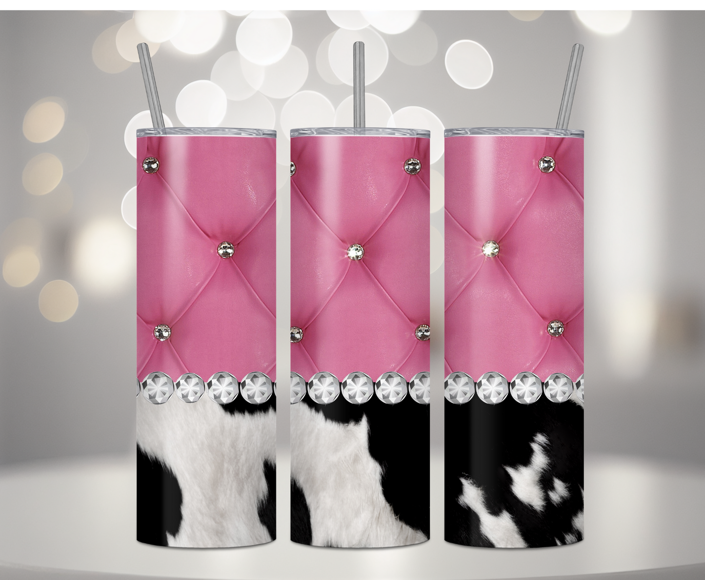 Pink Cowhide | Sublimation Tumbler Transfer - Griffin Expressions