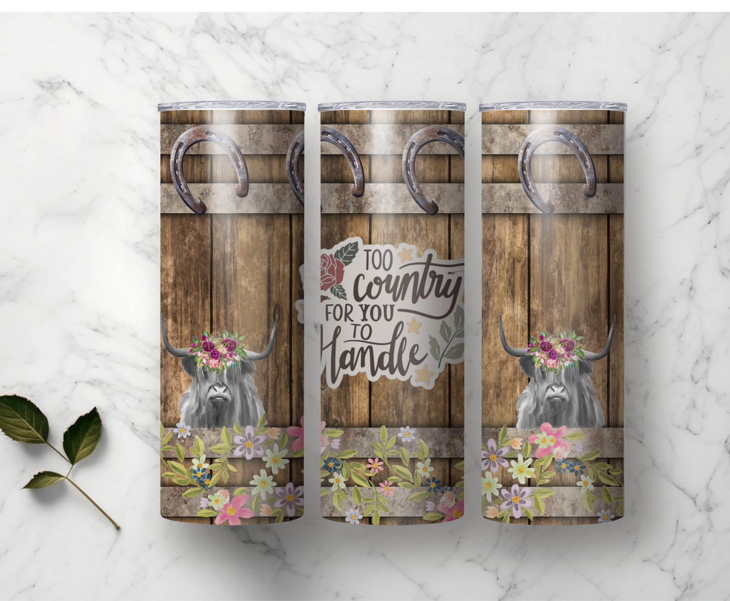 Country Horse Shoes | Sublimation Tumbler Transfer - Griffin Expressions