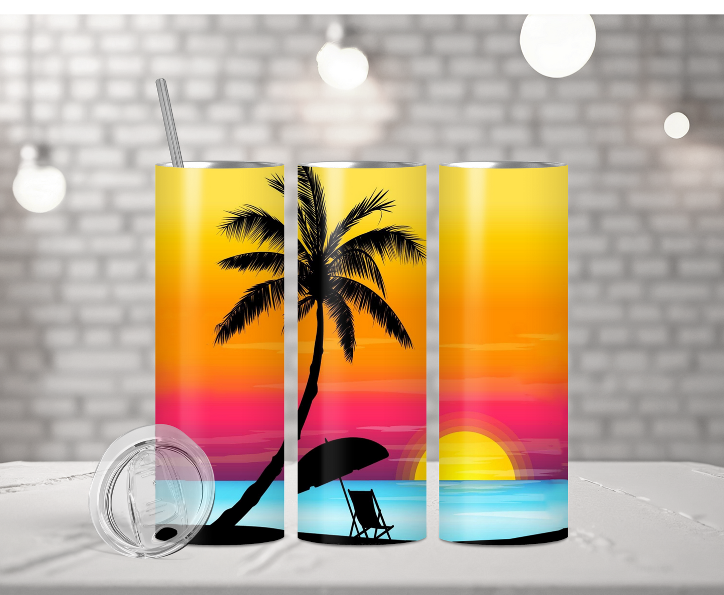 Beach Sunset | Sublimation Tumbler Transfer - Griffin Expressions