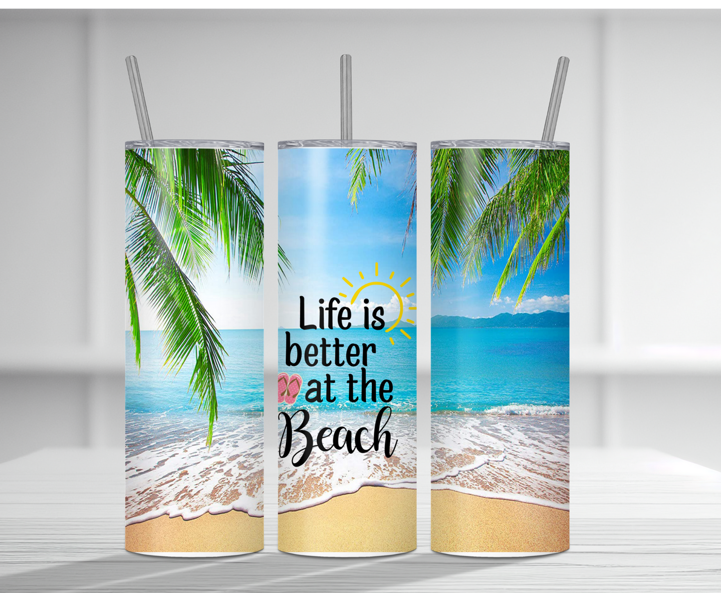 Better At The Beach | Sublimation Tumbler Transfer - Griffin Expressions