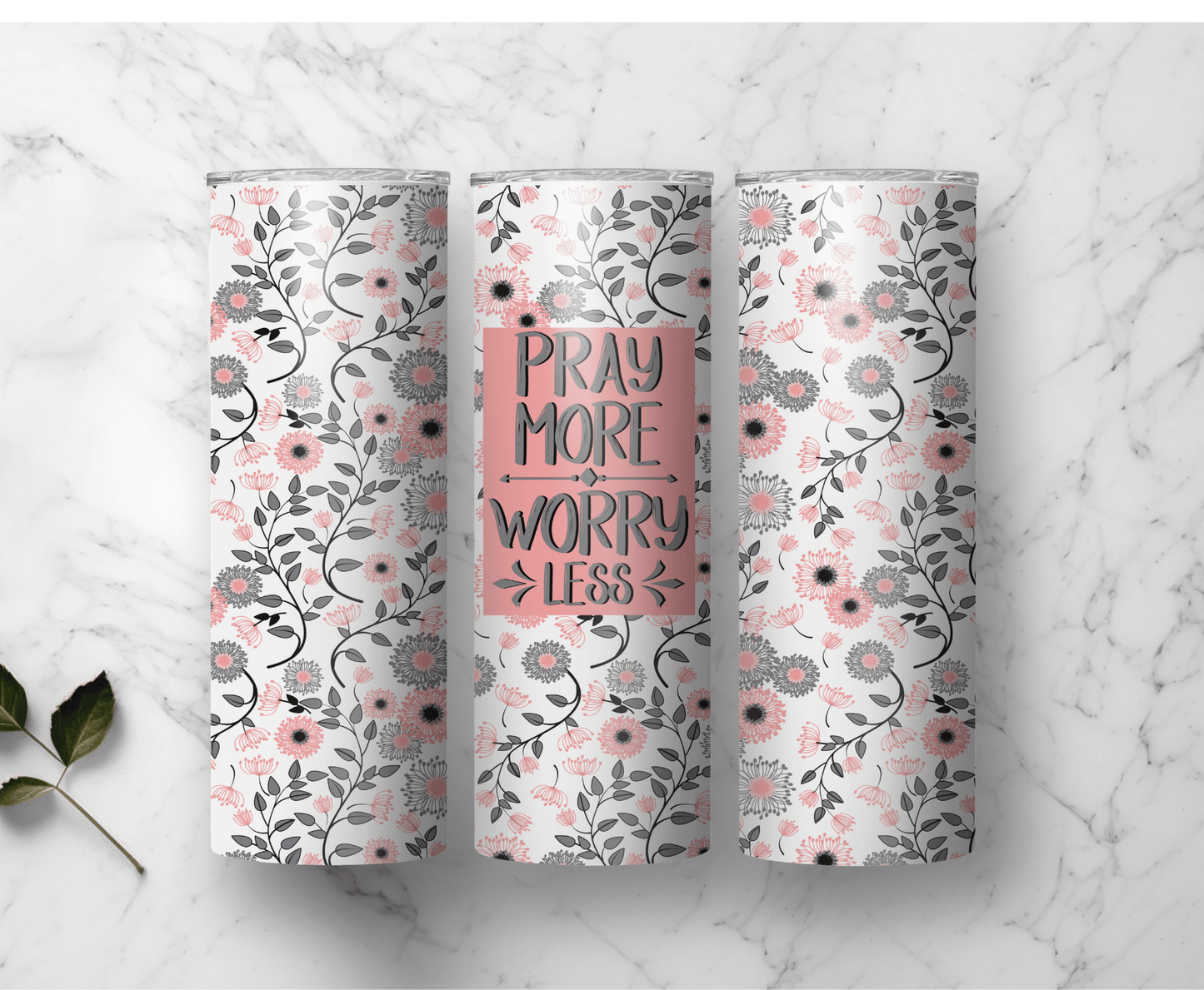 Pray More Worry Less | Sublimation Tumbler Transfer - Griffin Expressions