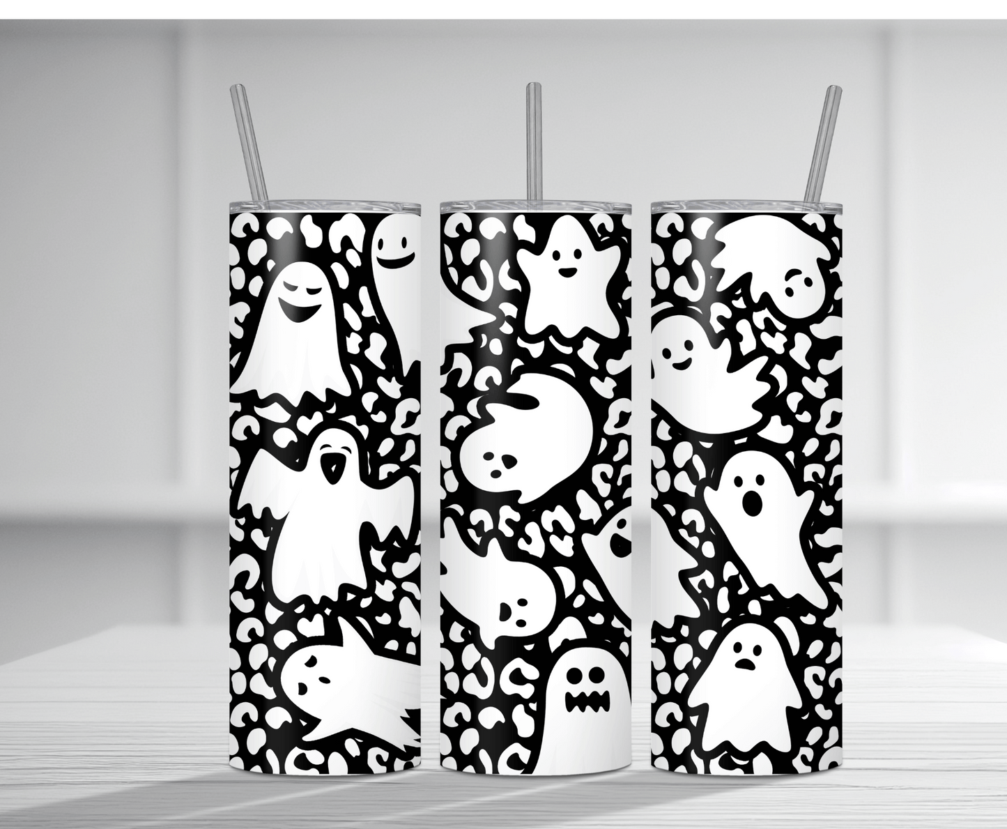 Cute Ghost | Sublimation Tumbler Transfer - Griffin Expressions