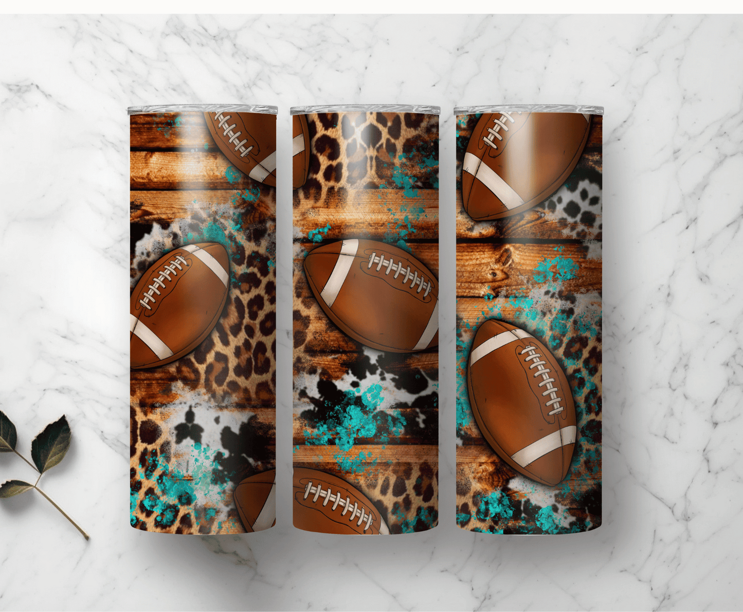 Cheetah Football | Sublimation Tumbler Transfer - Griffin Expressions