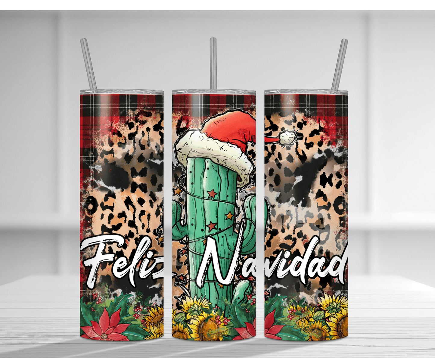 Feliz Navidad | Sublimation Tumbler Transfer - Griffin Expressions
