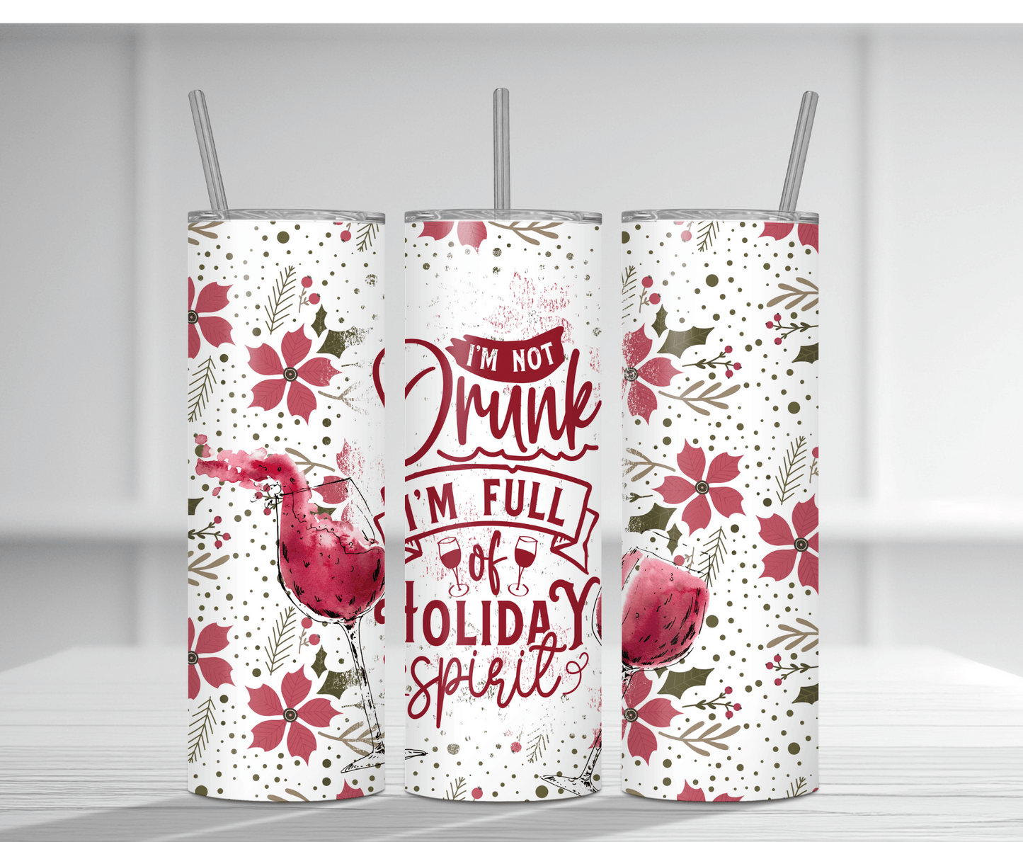 Full On Holiday Spirit | Sublimation Tumbler Transfer - Griffin Expressions