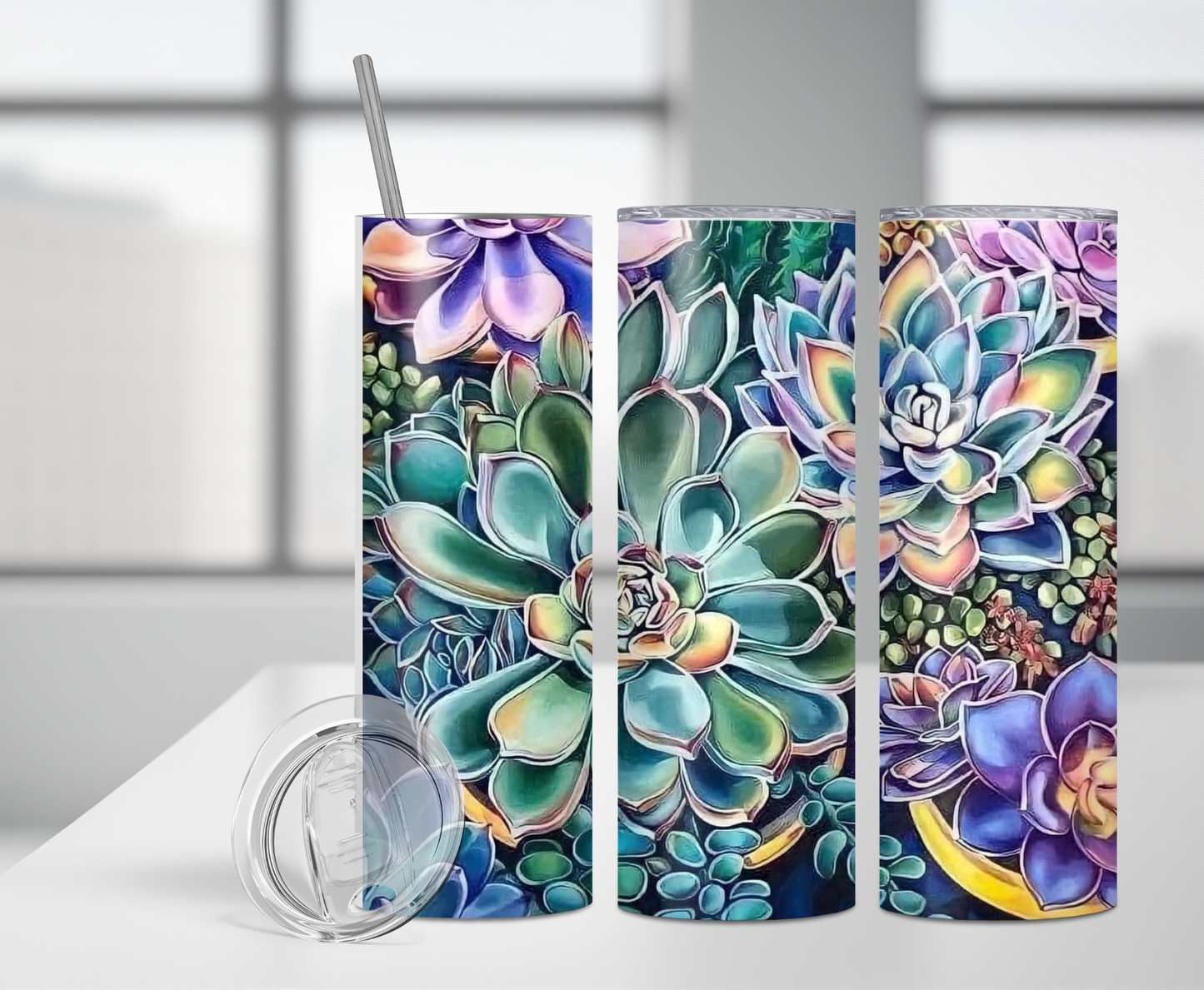 Succulent Garden | Sublimation Tumbler Transfer - Griffin Expressions