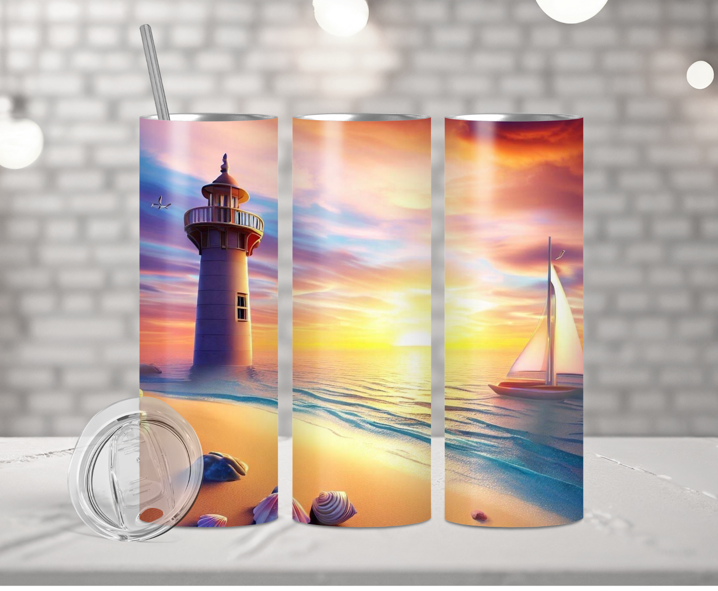 Beach Sunset | Sublimation Tumbler Transfer - Griffin Expressions