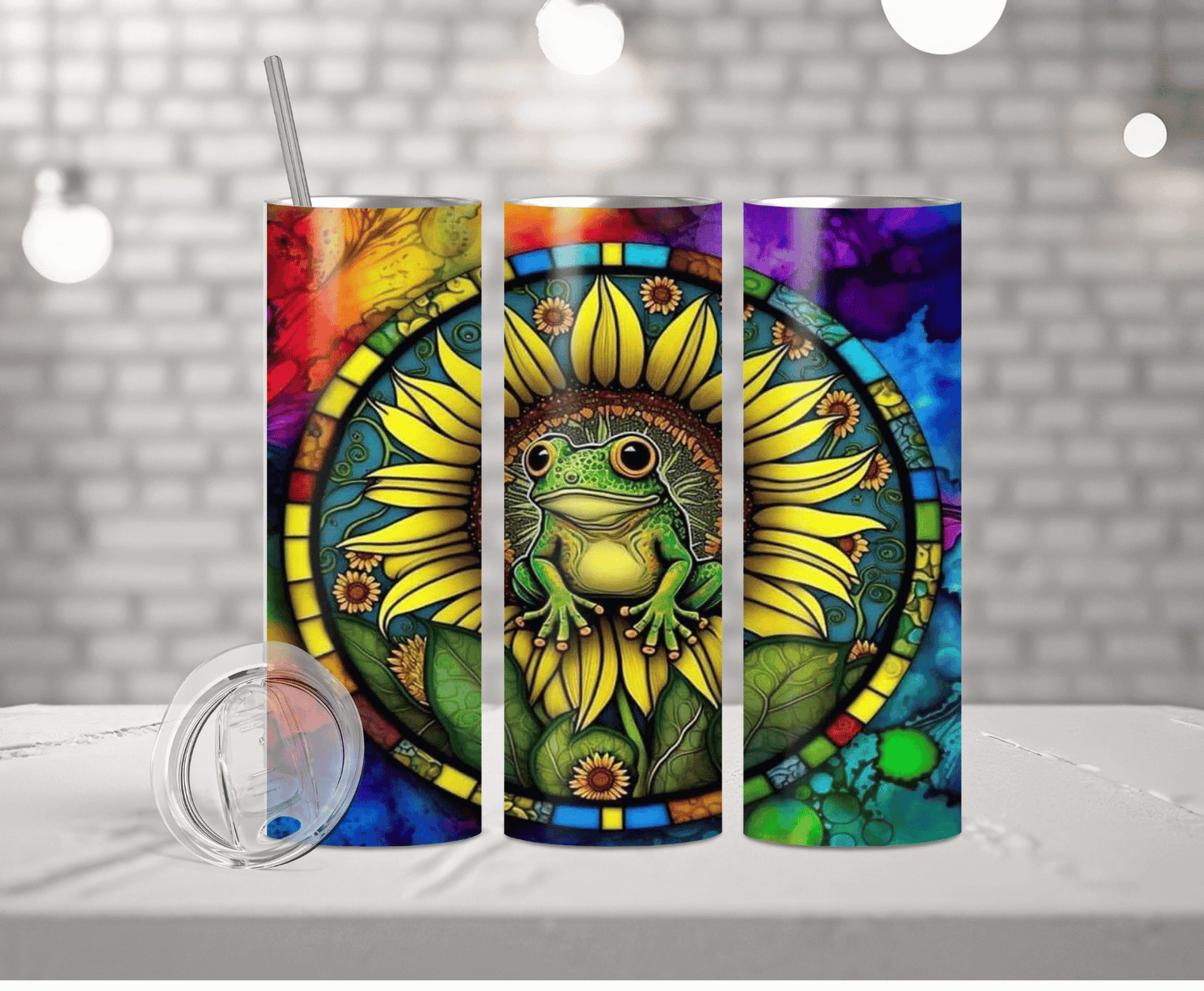 Sunflower Frog | Sublimation Tumbler Transfer - Griffin Expressions