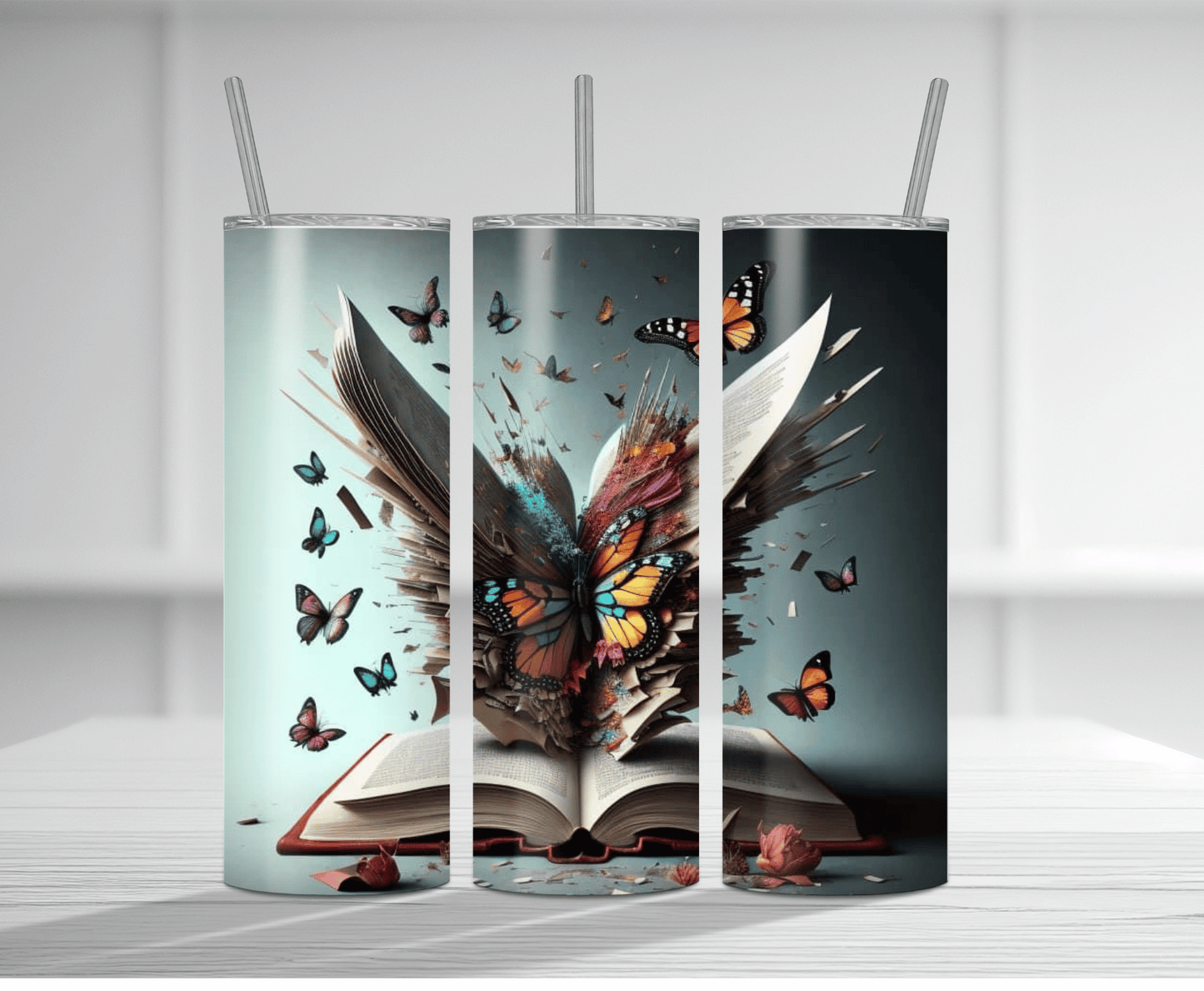 Butterfly Book | Sublimation Tumbler Transfer - Griffin Expressions
