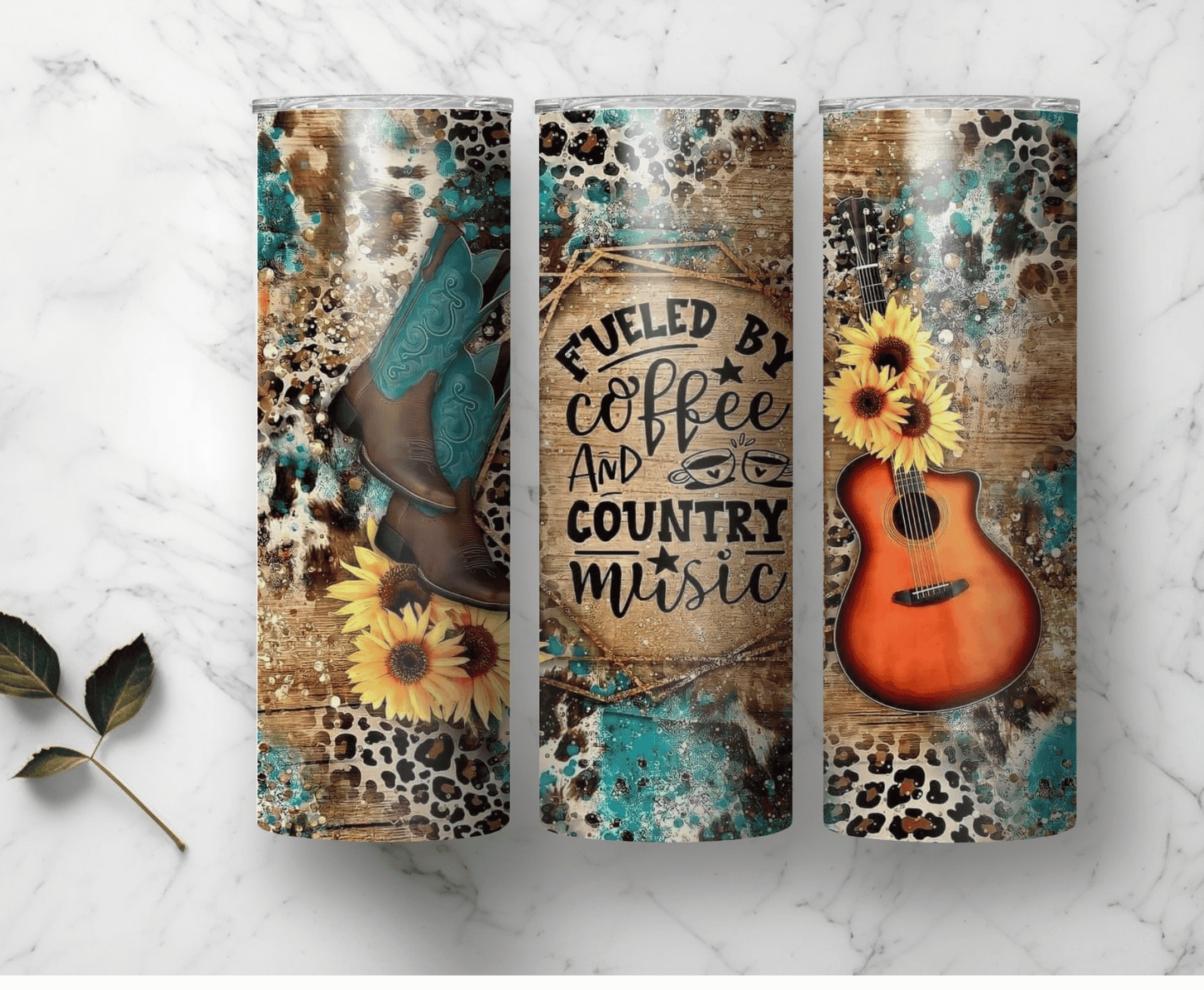 Coffee And Country Music | Sublimation Tumbler Transfer - Griffin Expressions