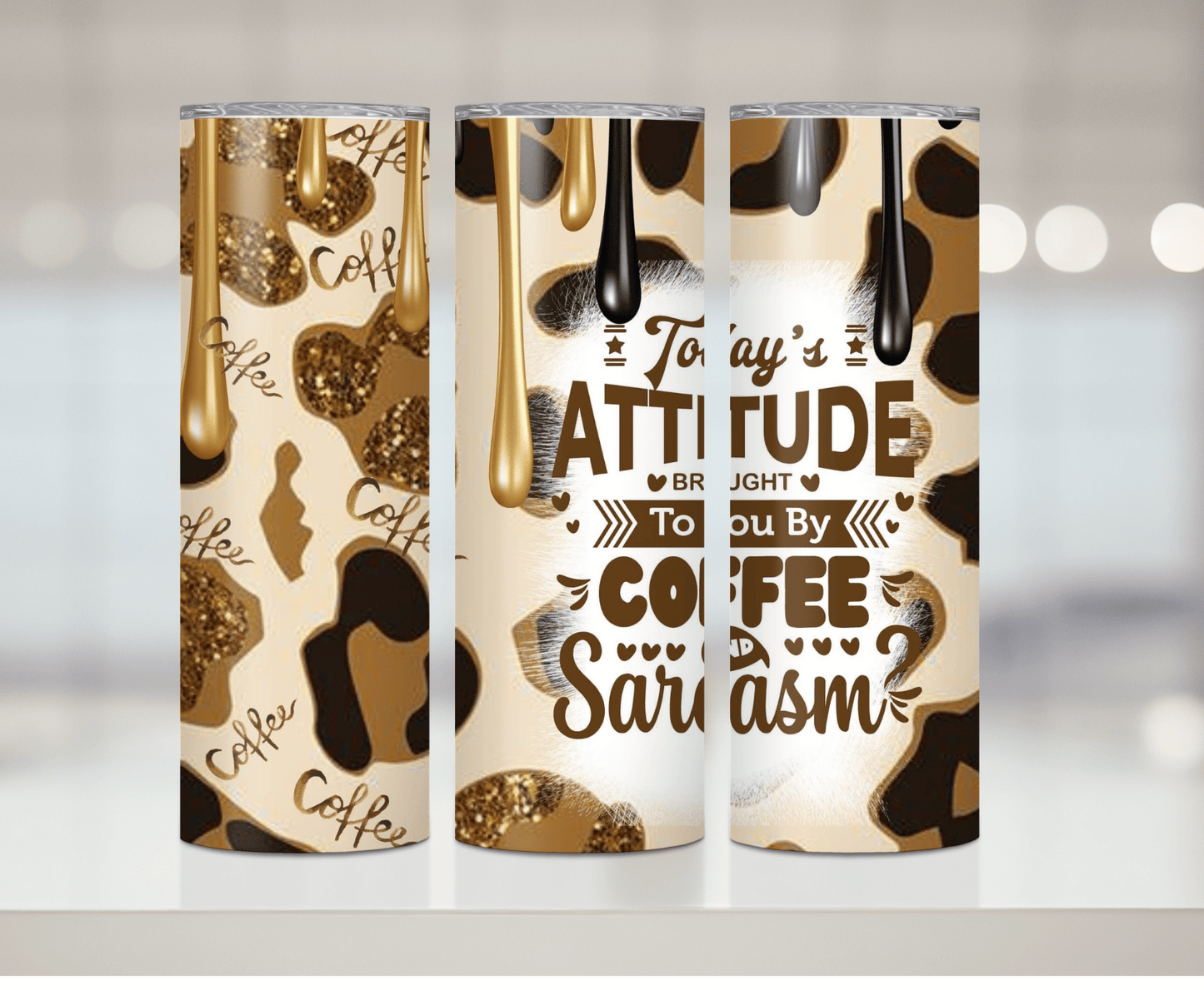 Coffee And Sarcasm | Sublimation Tumbler Transfer - Griffin Expressions