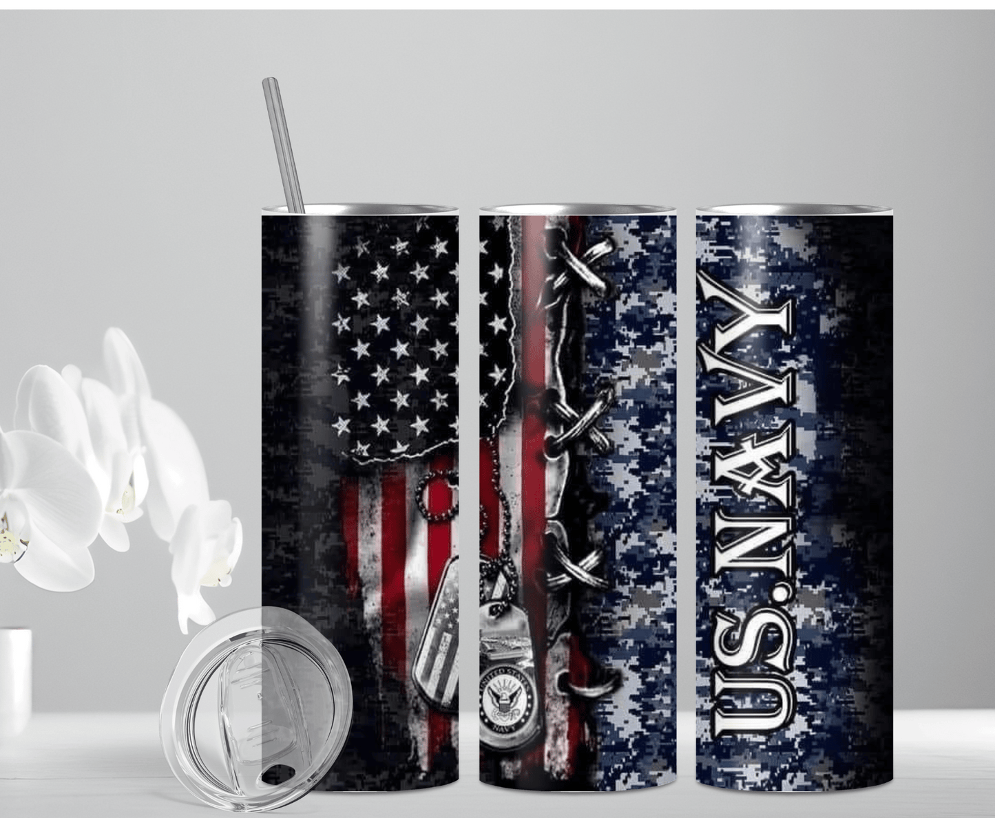US Navy | Sublimation Tumbler Transfer - Griffin Expressions