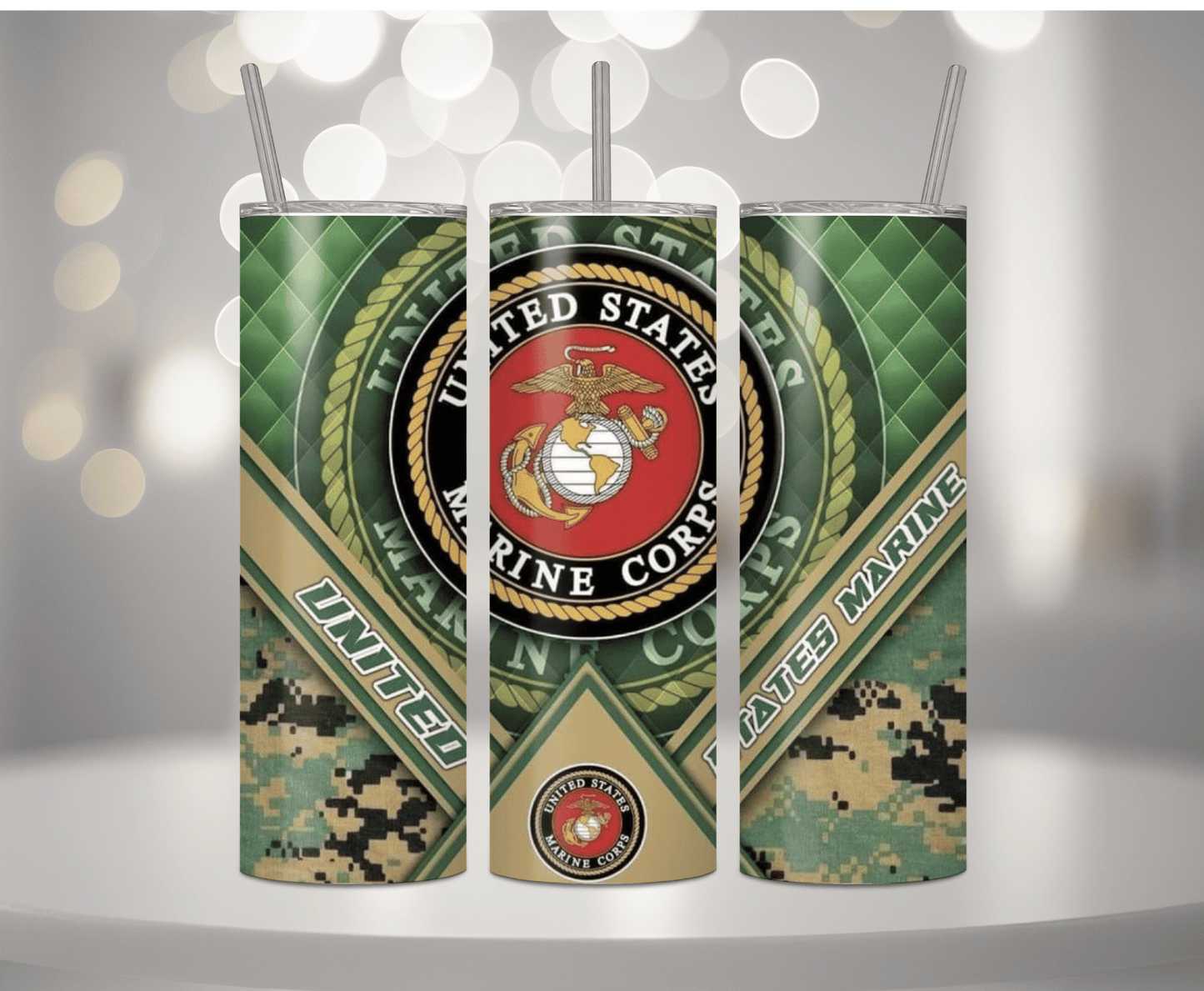 Green Marines | Sublimation Tumbler Transfer - Griffin Expressions