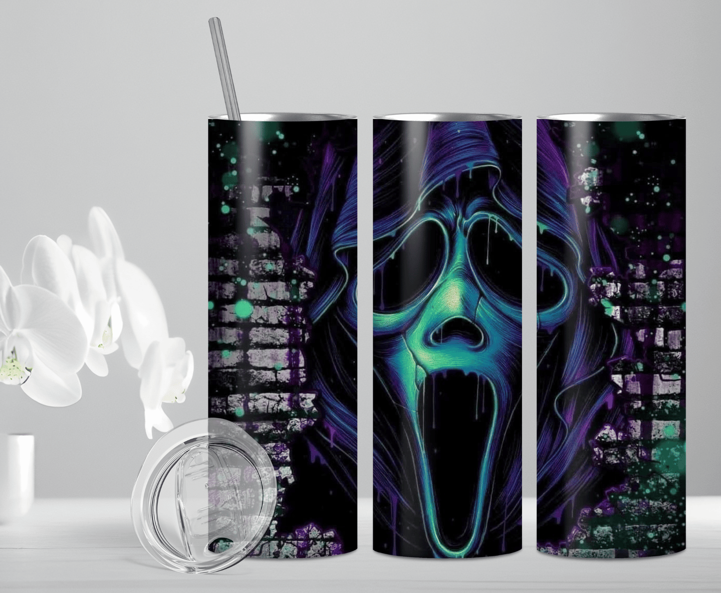 Ghost Face | Sublimation Tumbler Transfer - Griffin Expressions