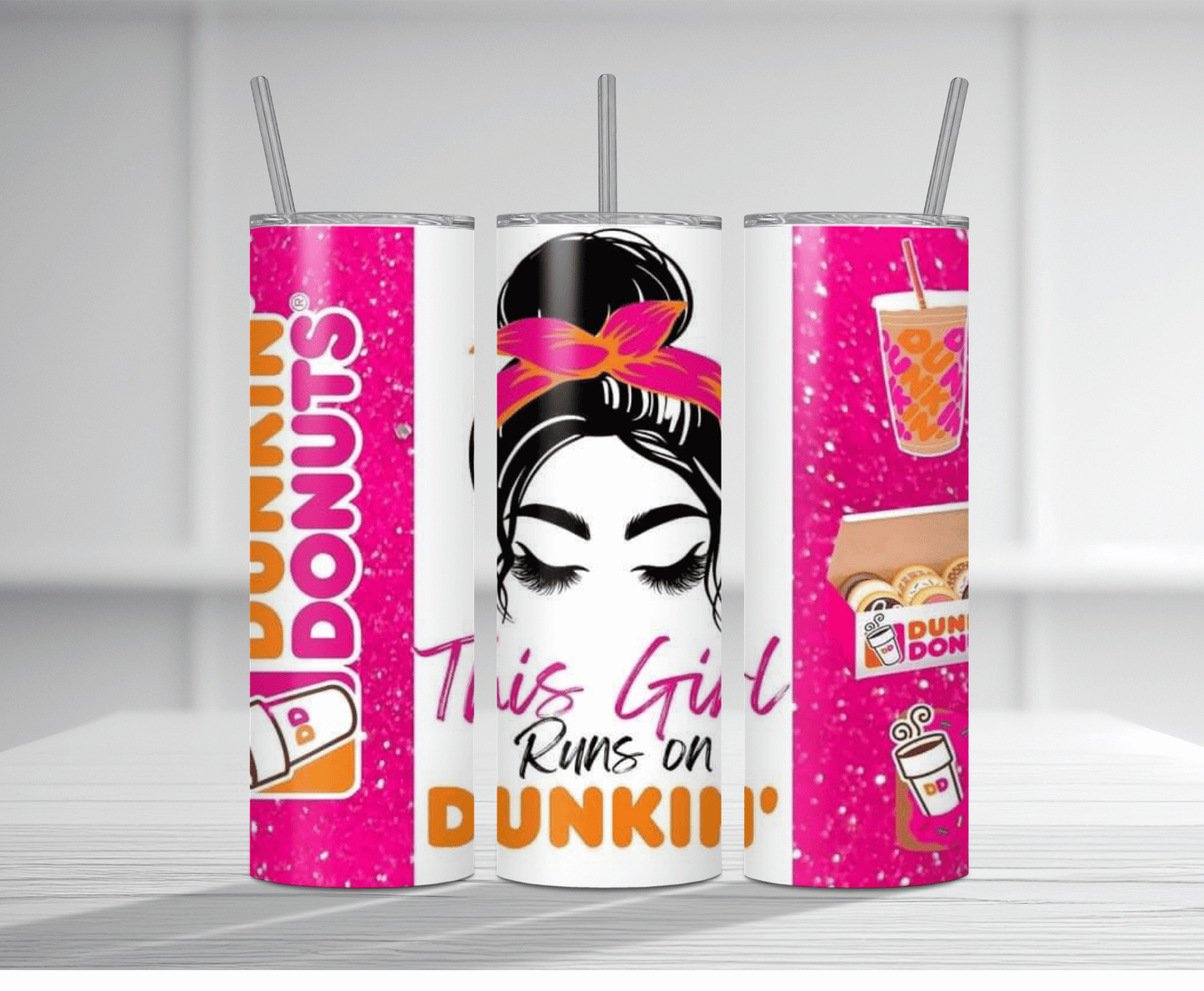 Dunkin Messy Bun | Sublimation Tumbler Transfer - Griffin Expressions