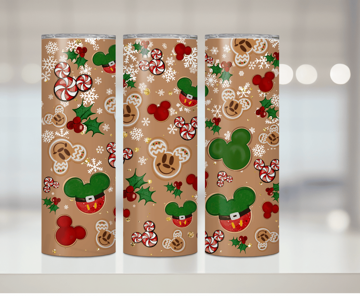Mouse Head Christmas | Sublimation Tumbler Transfer - Griffin Expressions