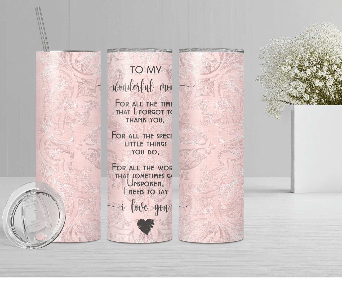 To My Wonderful Mom | Sublimation Tumbler Transfer - Griffin Expressions