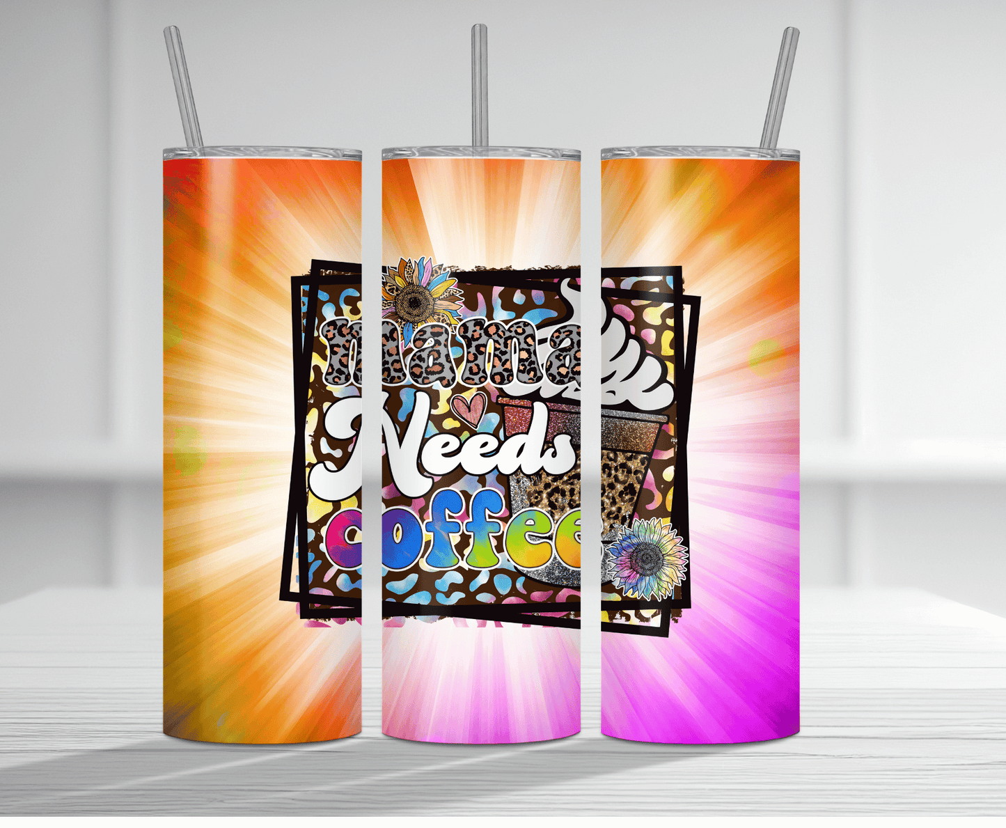 Mama Needs Coffee | Sublimation Tumbler Transfer - Griffin Expressions