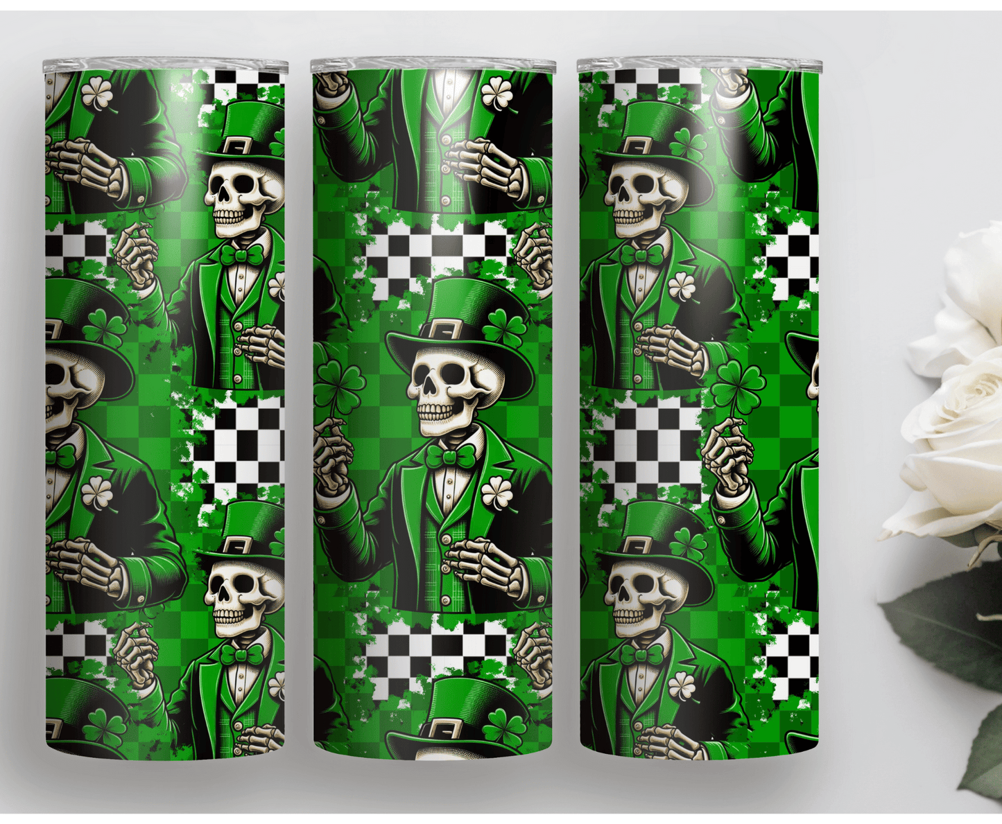 St Patty Skull | Sublimation Tumbler Transfer - Griffin Expressions