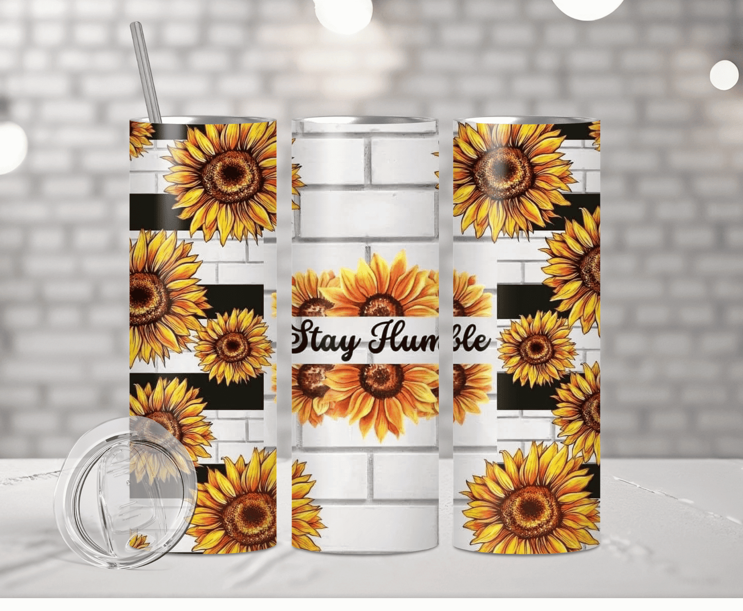 Stay Humble Sunflowers | Sublimation Tumbler Transfer - Griffin Expressions