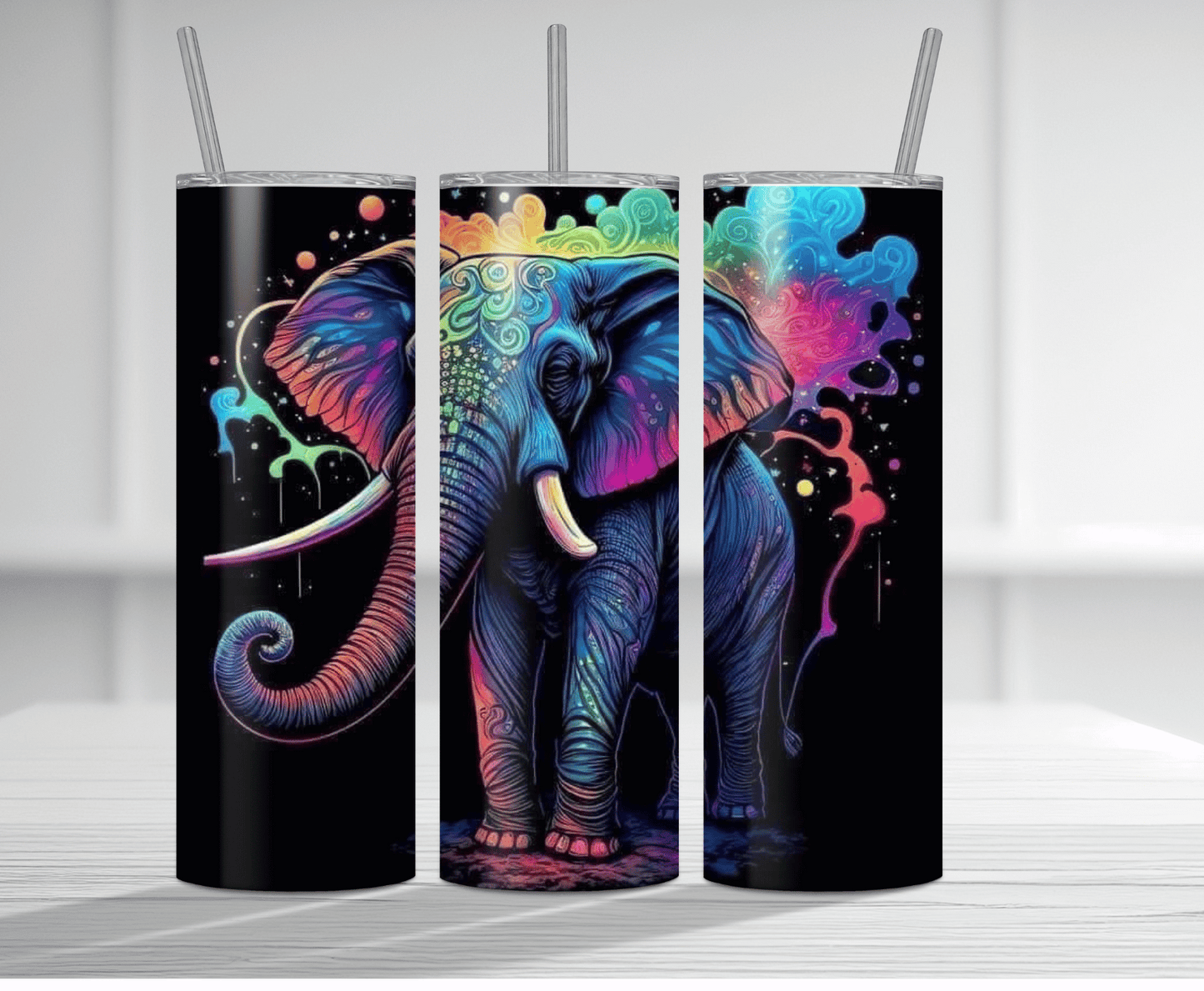 Watercolor Elephant | Sublimation Tumbler Transfer - Griffin Expressions