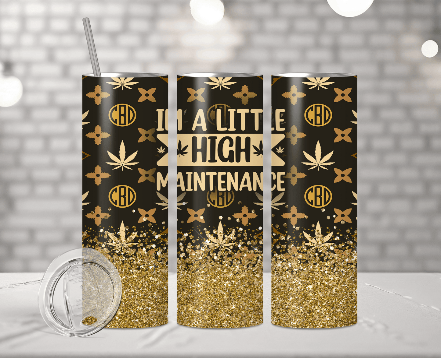 High Maintenance CBD | Sublimation Tumbler Transfer - Griffin Expressions