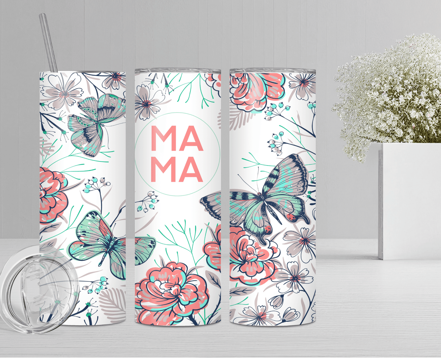 Mama Butterfly | Sublimation Tumbler Transfer - Griffin Expressions