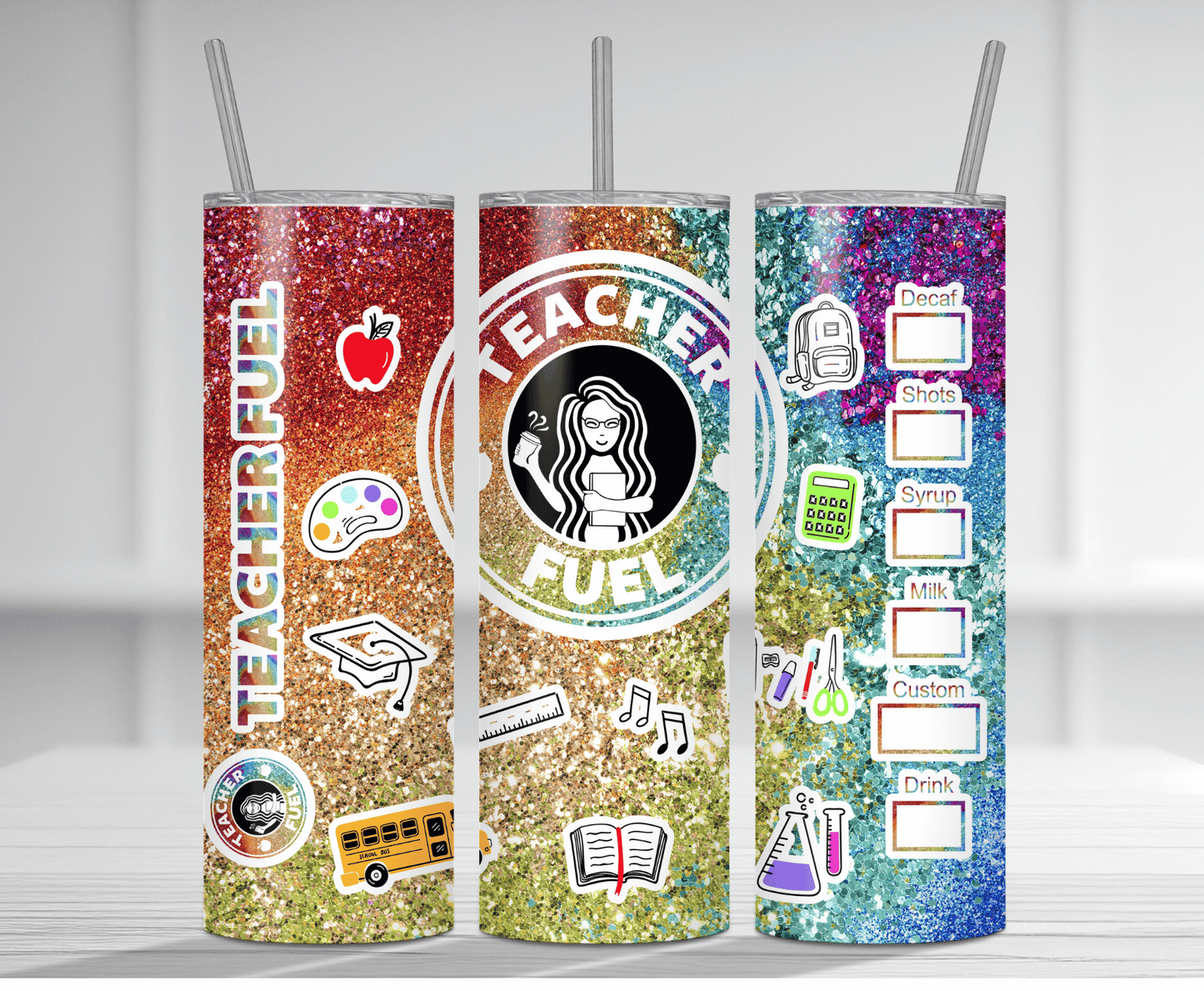 Teacher Fuel | Sublimation Tumbler Transfer - Griffin Expressions