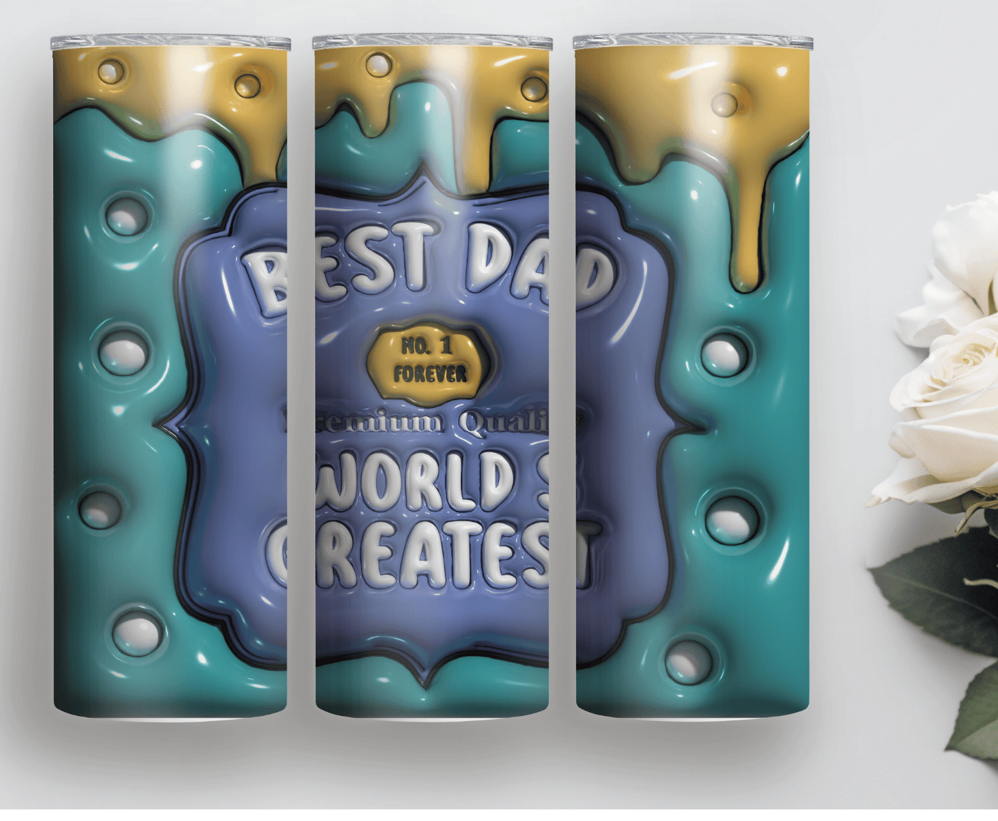 3D Best Dad | Sublimation Tumbler Transfer - Griffin Expressions