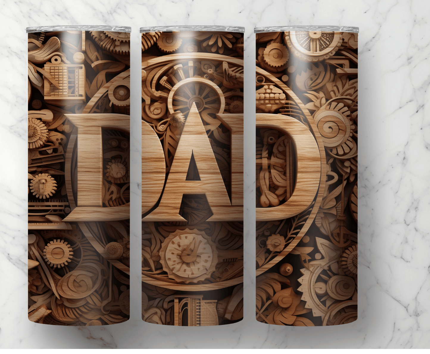 Dad Wood | Sublimation Tumbler Transfer - Griffin Expressions