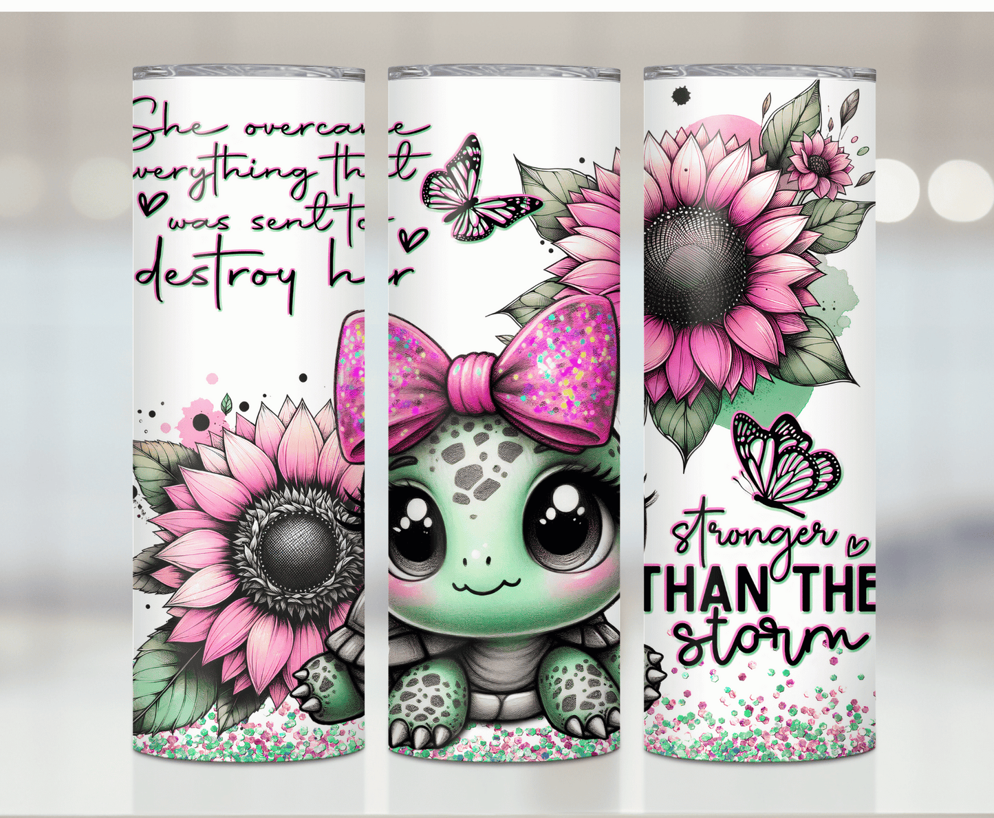 Turtle Strong | Sublimation Tumbler Transfer - Griffin Expressions