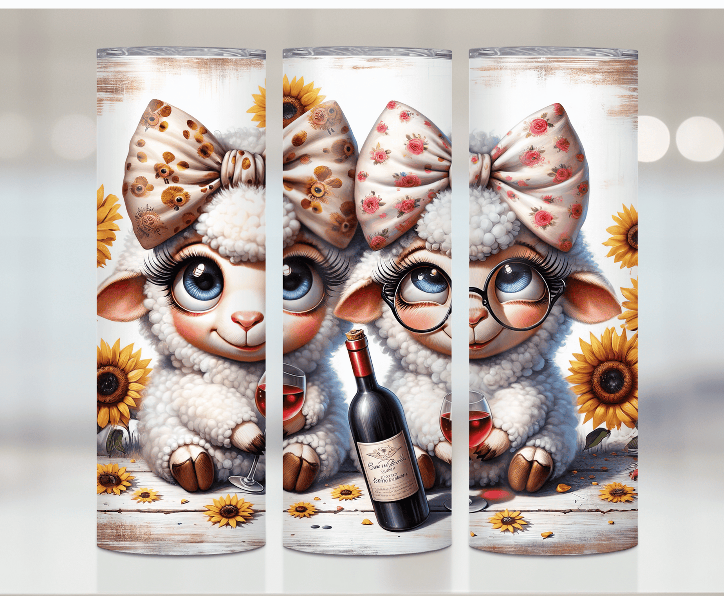 Wine Sheep | Sublimation Tumbler Transfer - Griffin Expressions