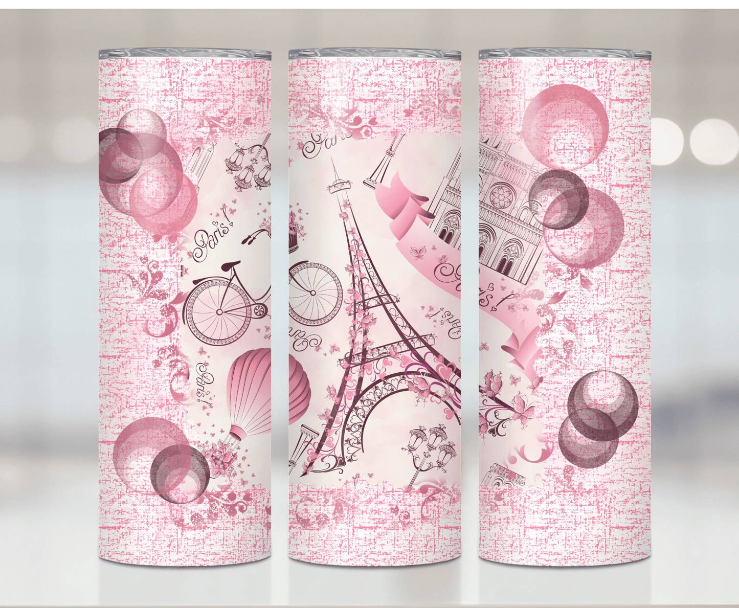 Pink Paris | Sublimation Tumbler Transfer - Griffin Expressions