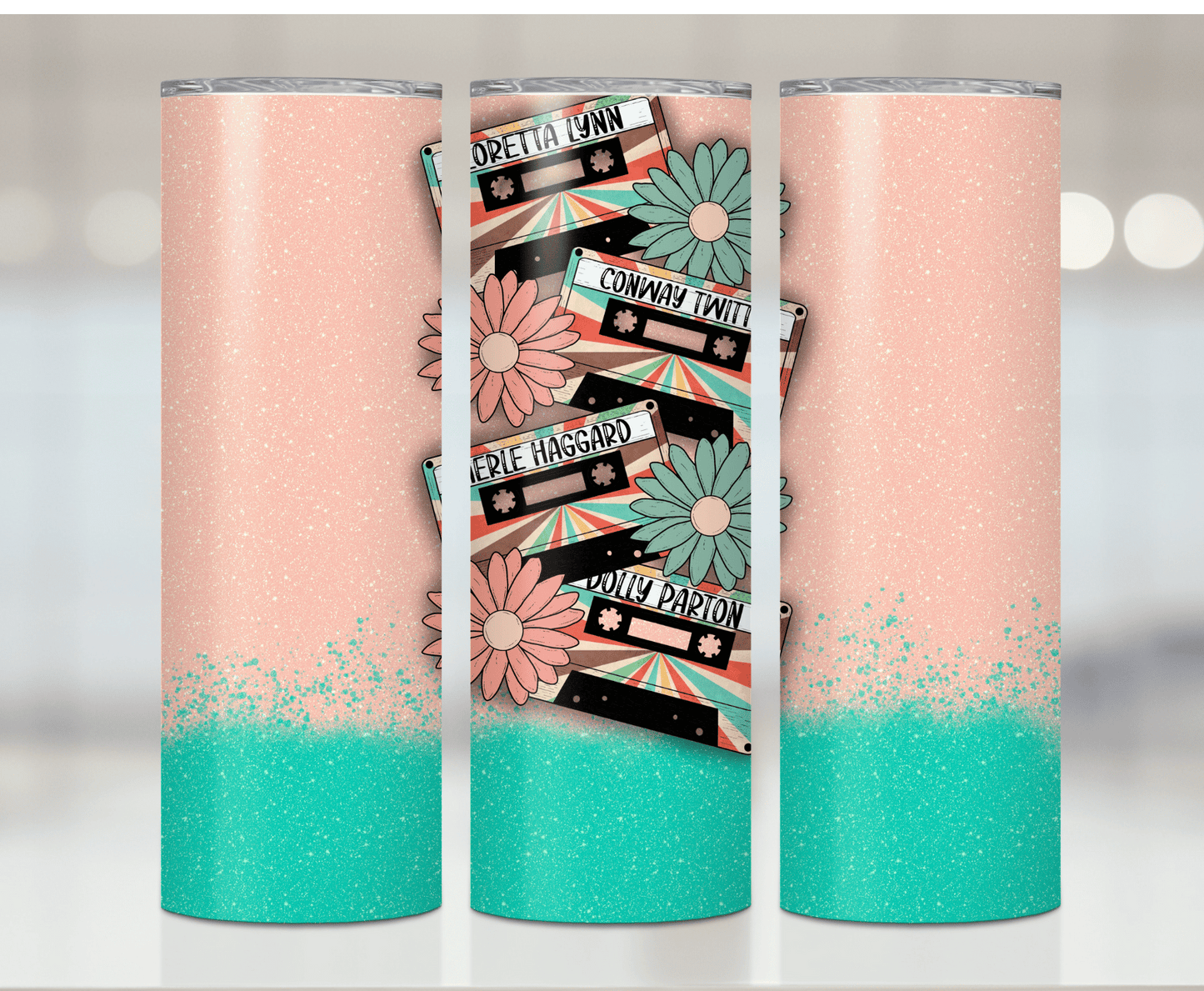 Floral Cassette Tape | Sublimation Tumbler Transfer
