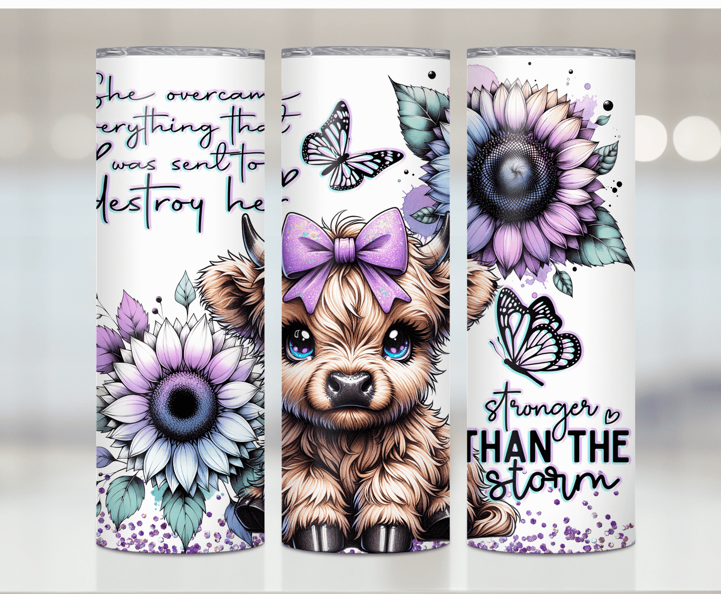 Highland Cow Strong | Sublimation Tumbler Transfer - Griffin Expressions